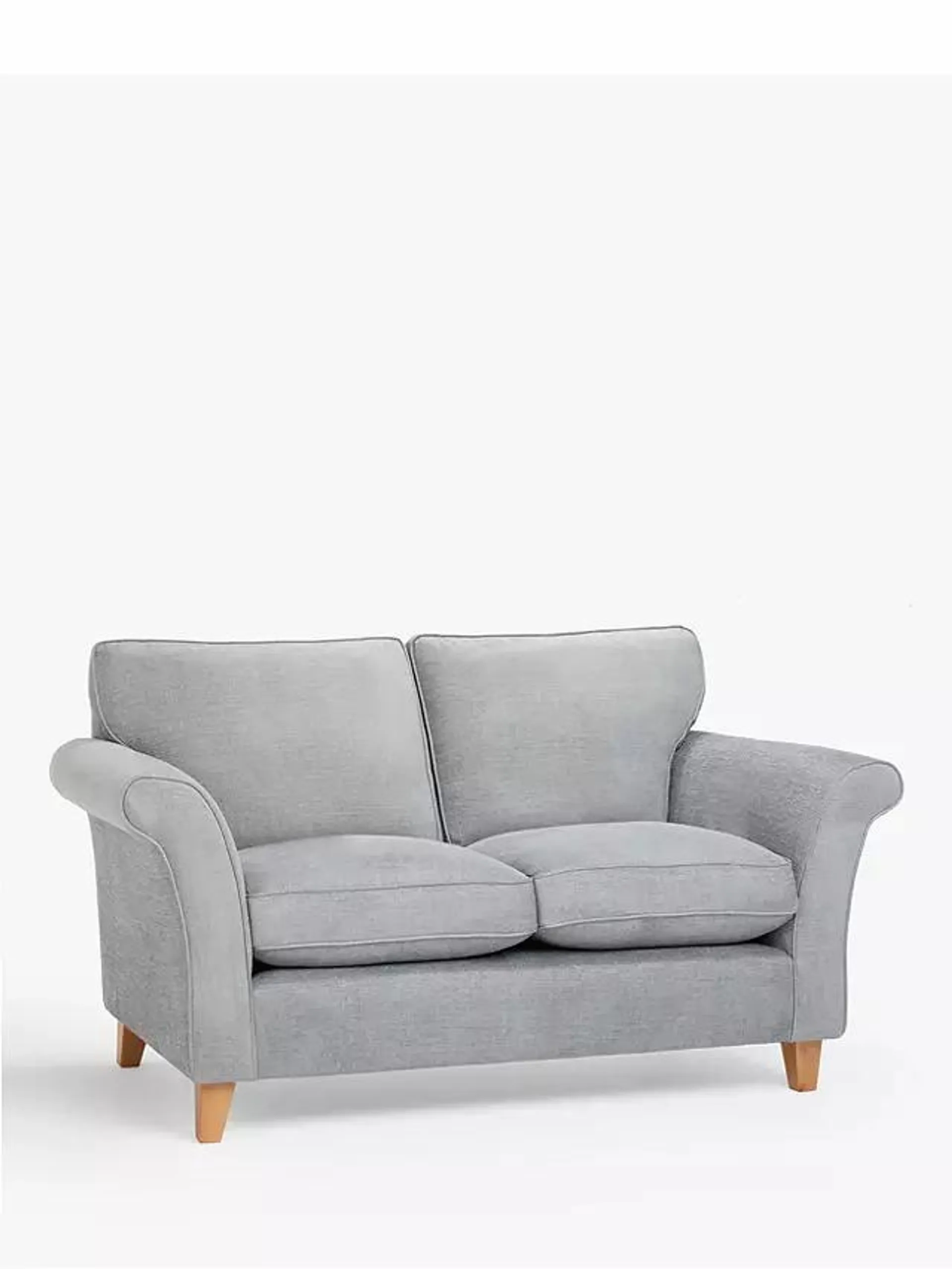 John Lewis Charlotte Medium 2 Seater Sofa, Light Leg, Fine Chenille Grey