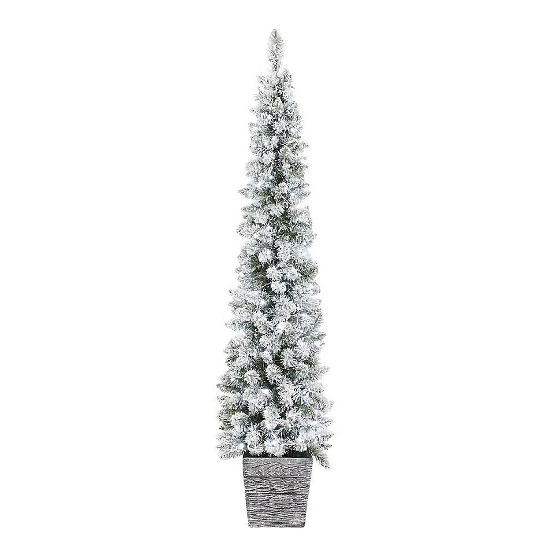 5ft 6in Snowy Pre-lit Potted Artificial Christmas Tree