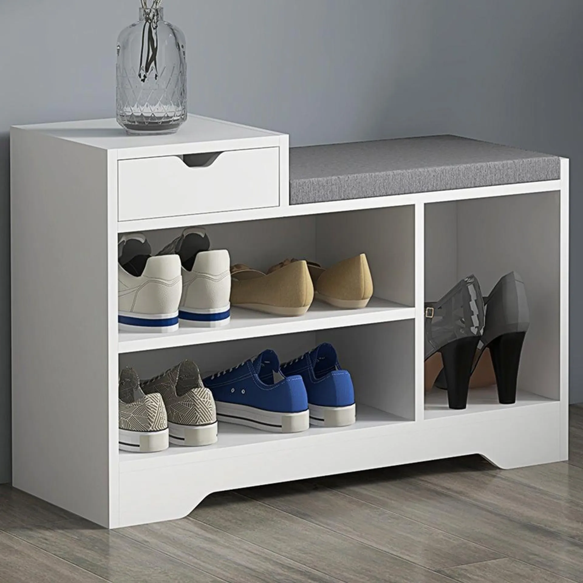 Portland Single Drawer Shoe Cabinet