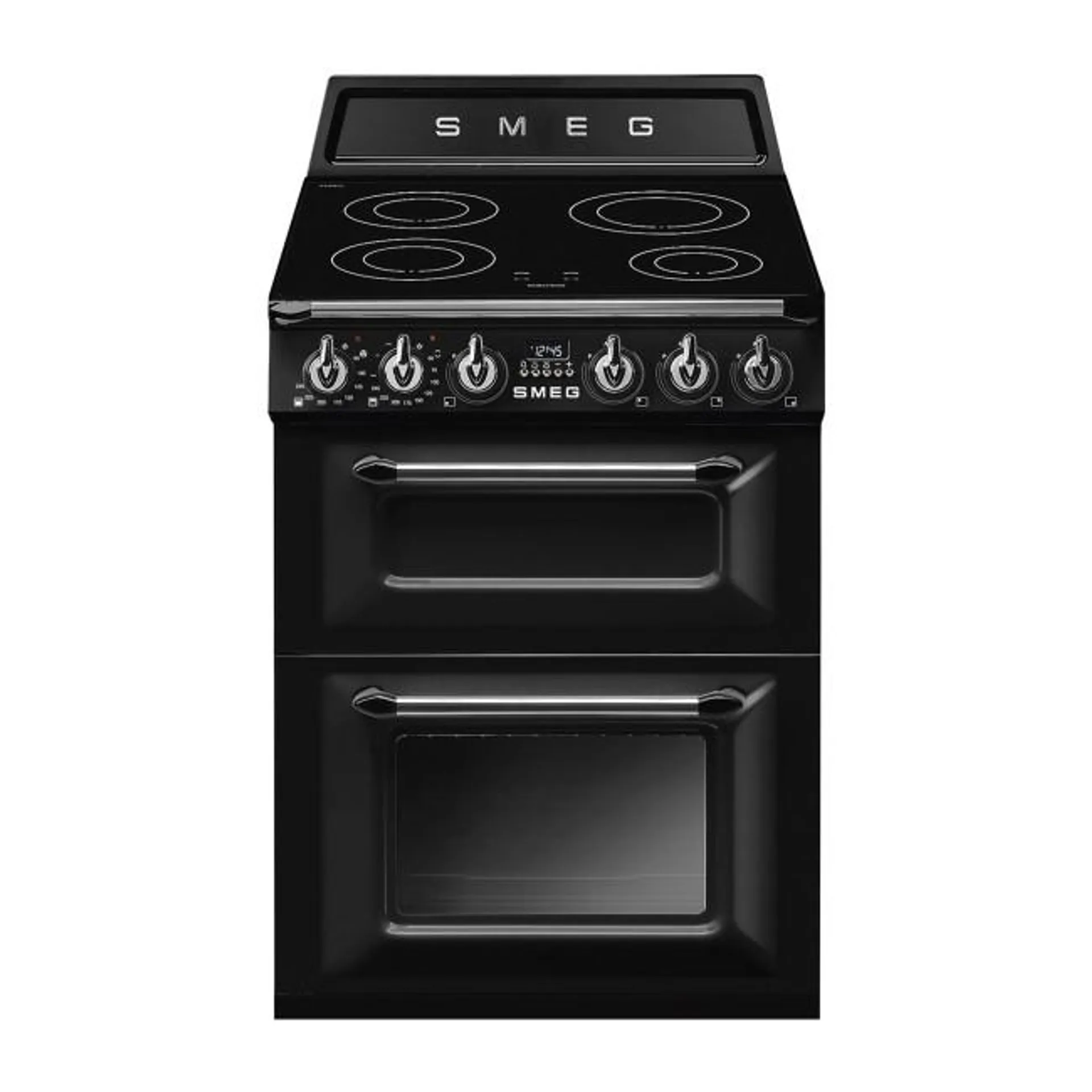 Smeg Victoria 60cm Double Oven Electric Cooker - Black