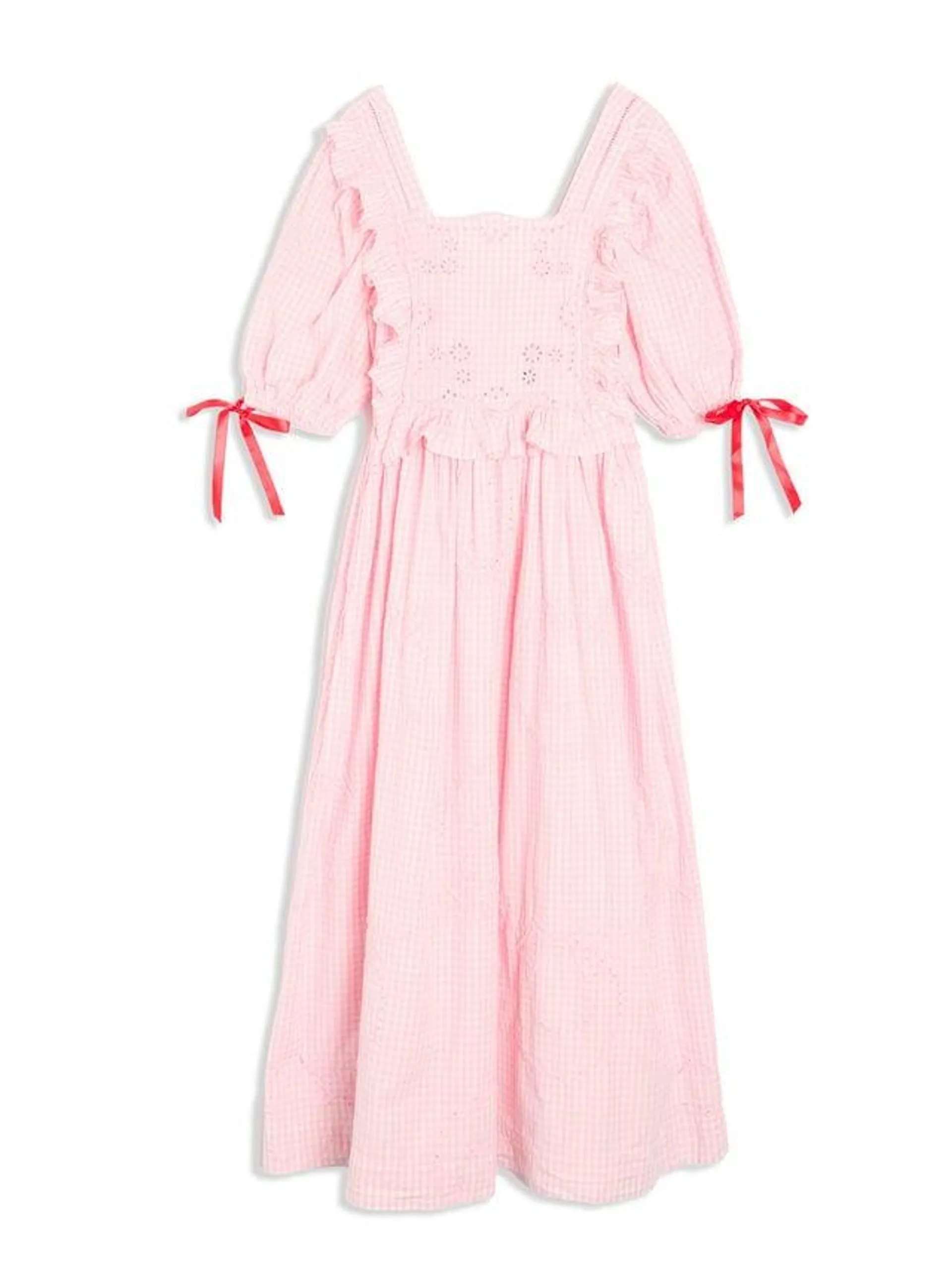 Rhea Dress Pink Gingham