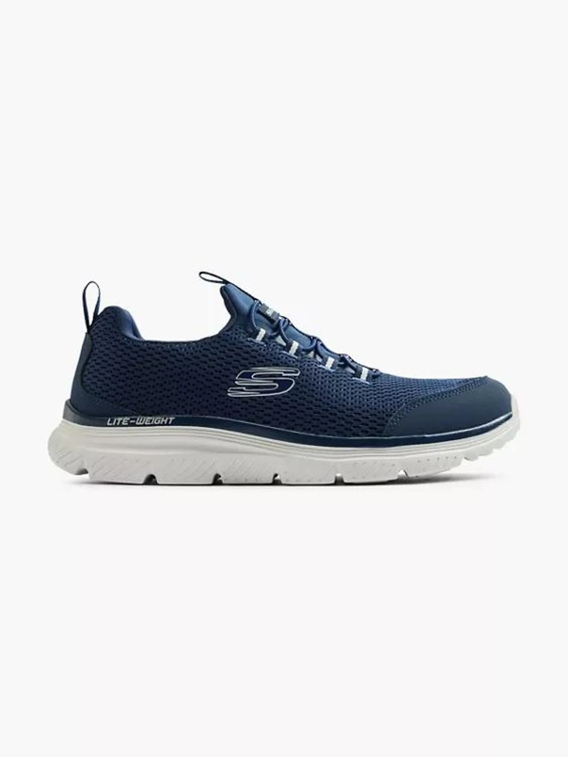 Skechers Navy Faux Lace-up Comfort Trainer