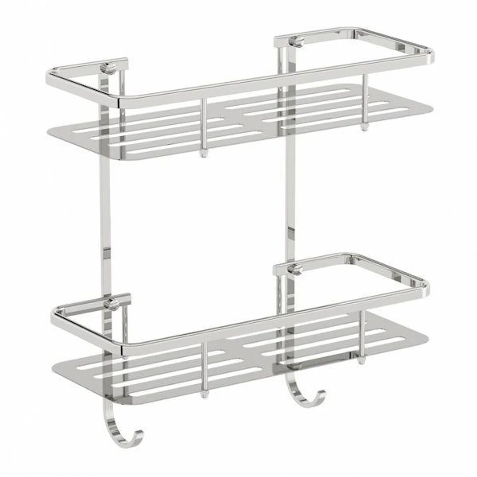 Accents Options brass double shower caddy