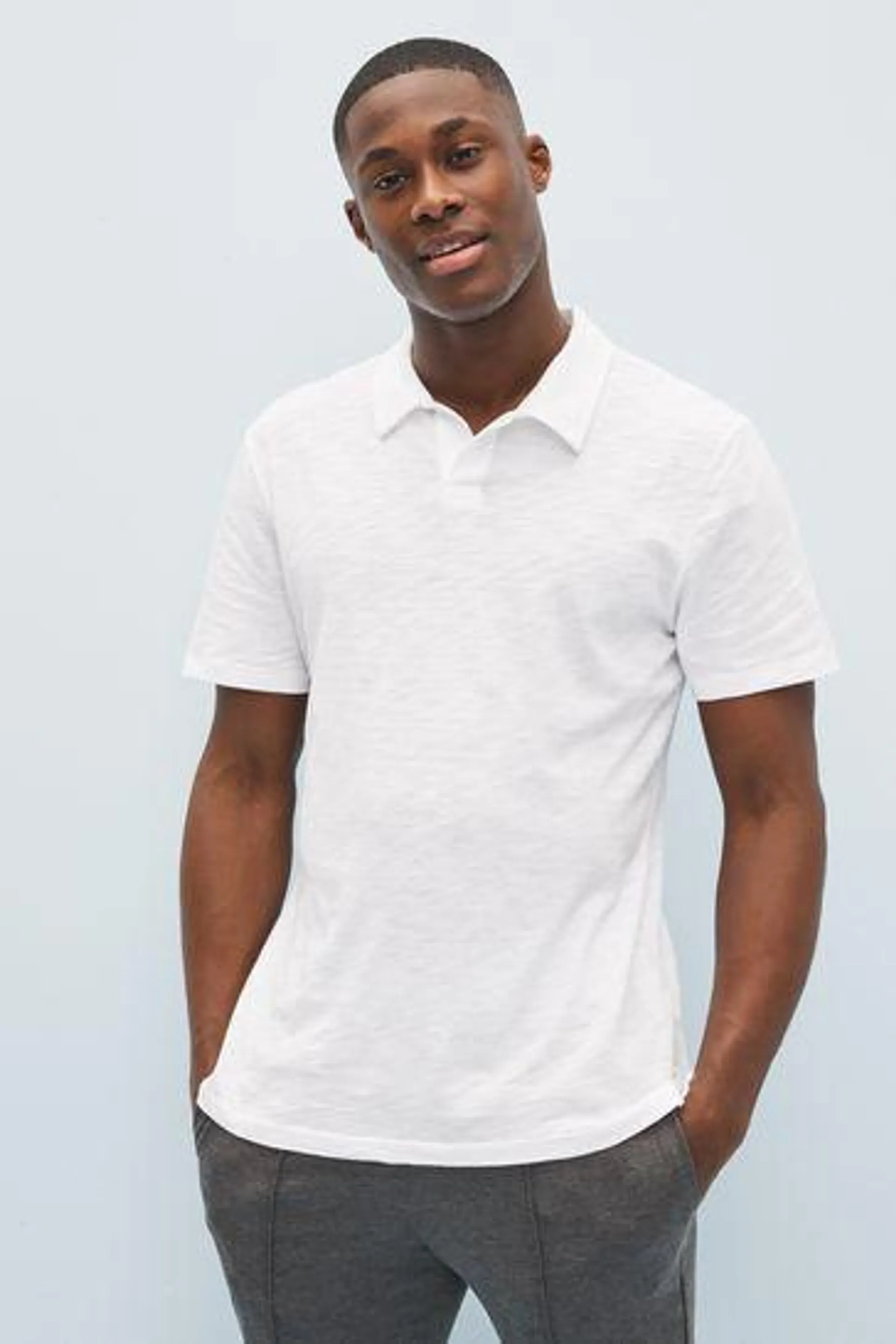 Lived-In Johnny Collar Polo Shirt