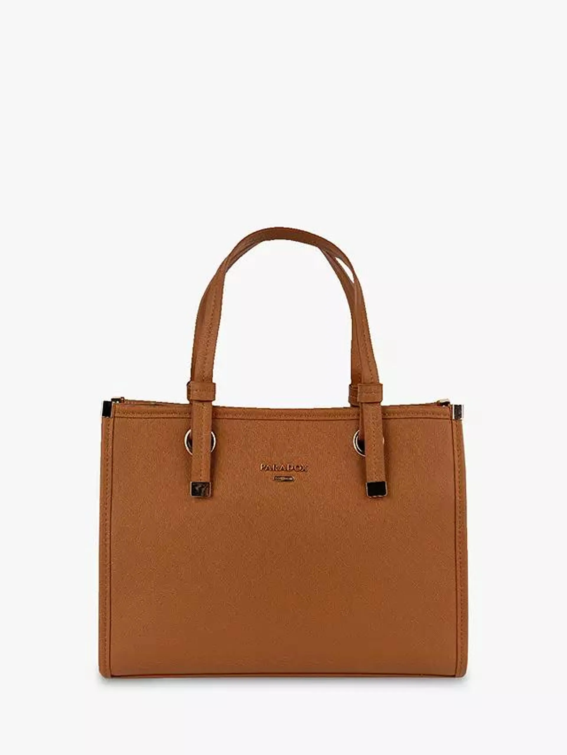 Oceana Faux Leather Tote Bag, Tan, One Size