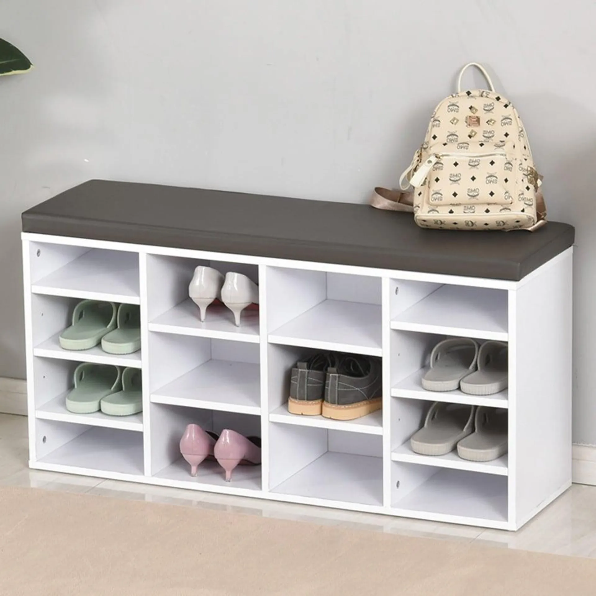 Portland White Multi Storage Shoe Rack