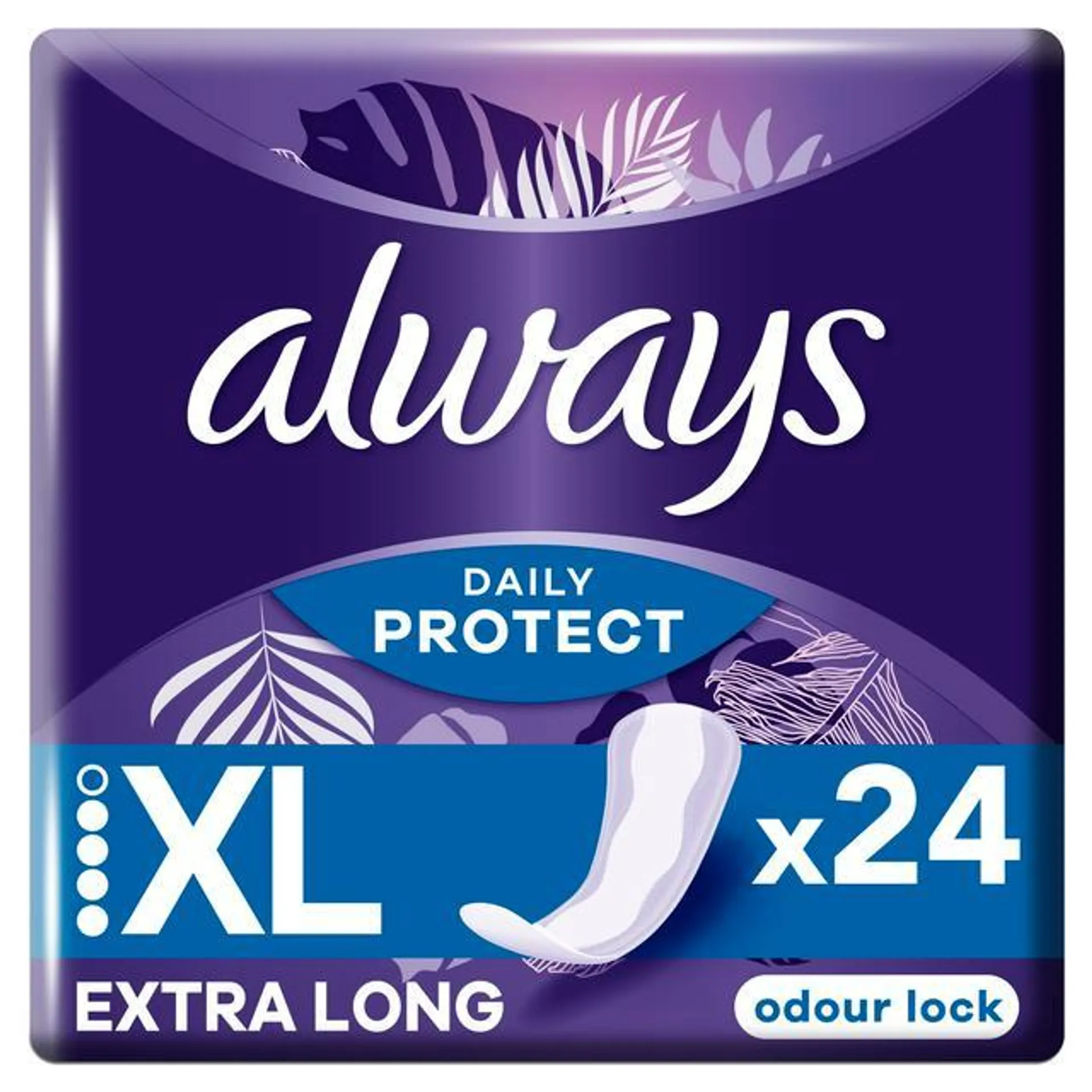 Always Dailies Extra Protect Panty Liners Long Plus x 24