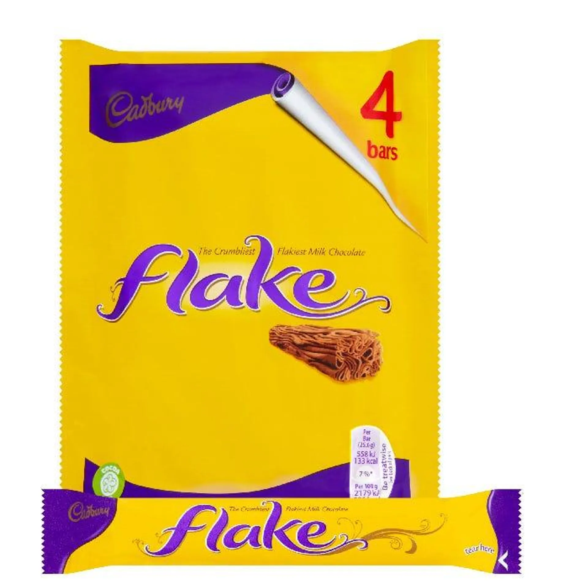 Cadbury Flake Chocolate Bar, 25.6g (Pack of 4)