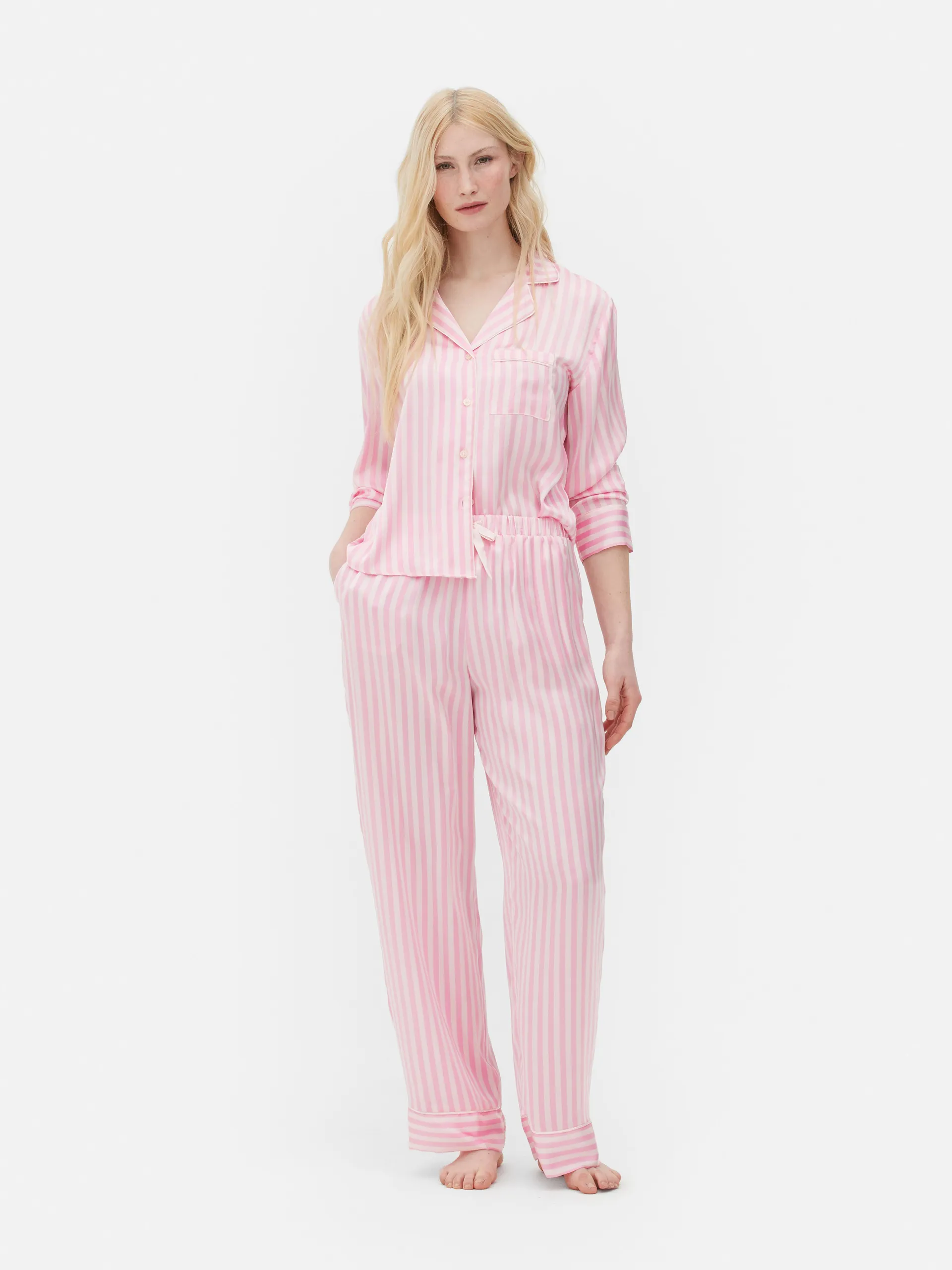 Satin Long Sleeve Pyjamas