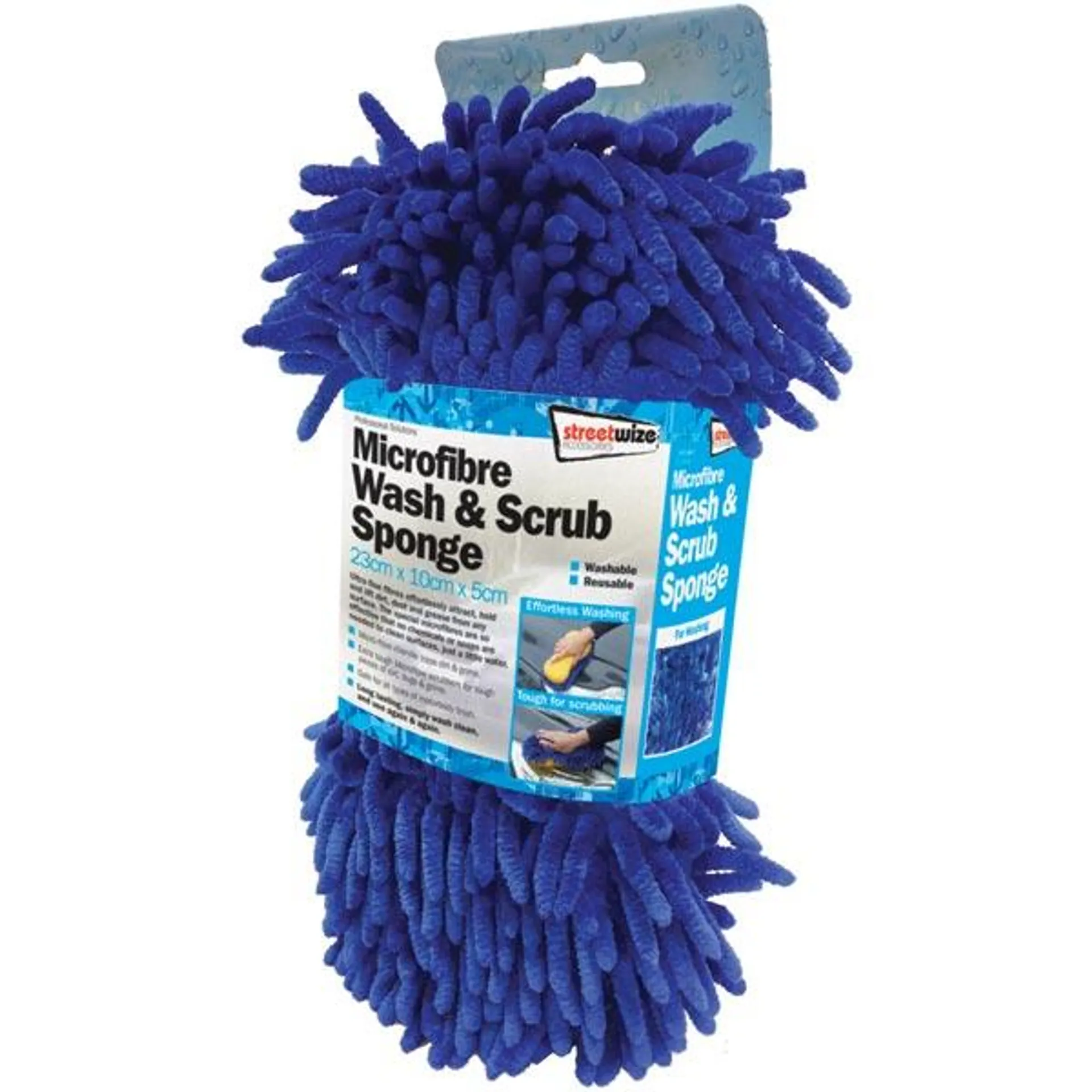 Streetwize Microfibre Wash & Scrub Sponge