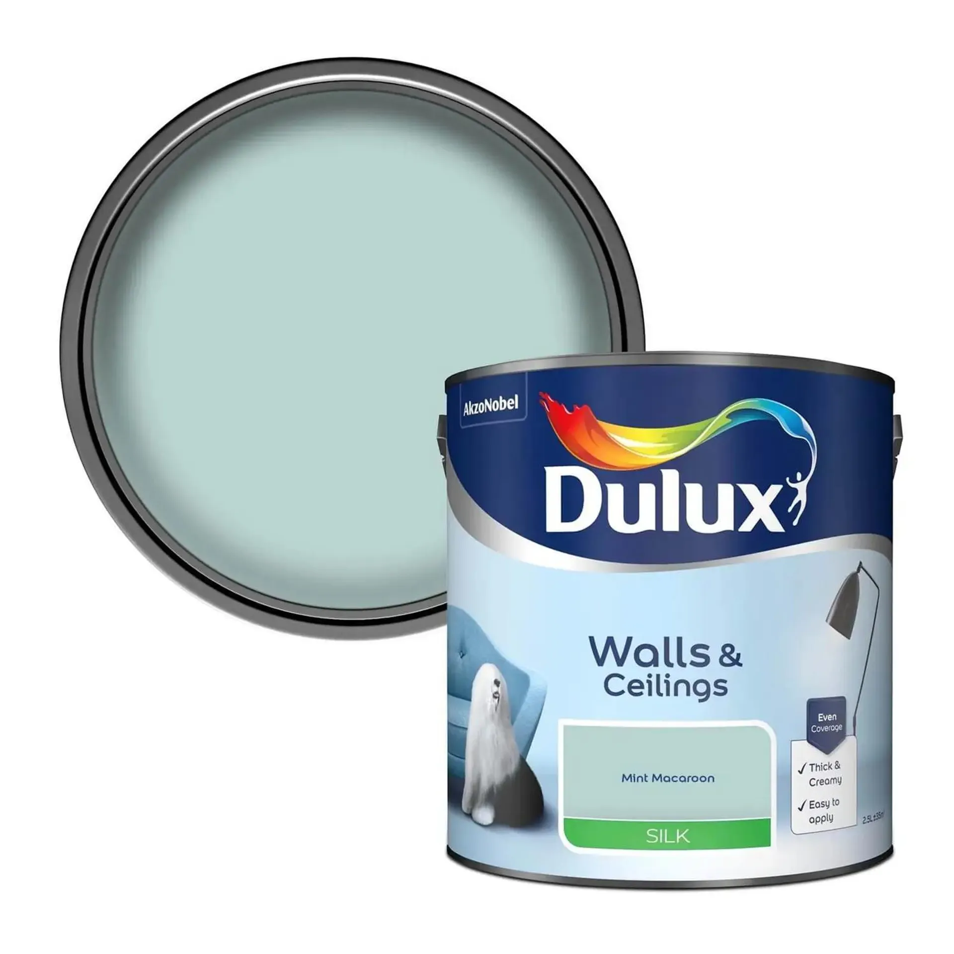 Dulux Mint Macaroon - Silk Emulsion Paint - 2.5L