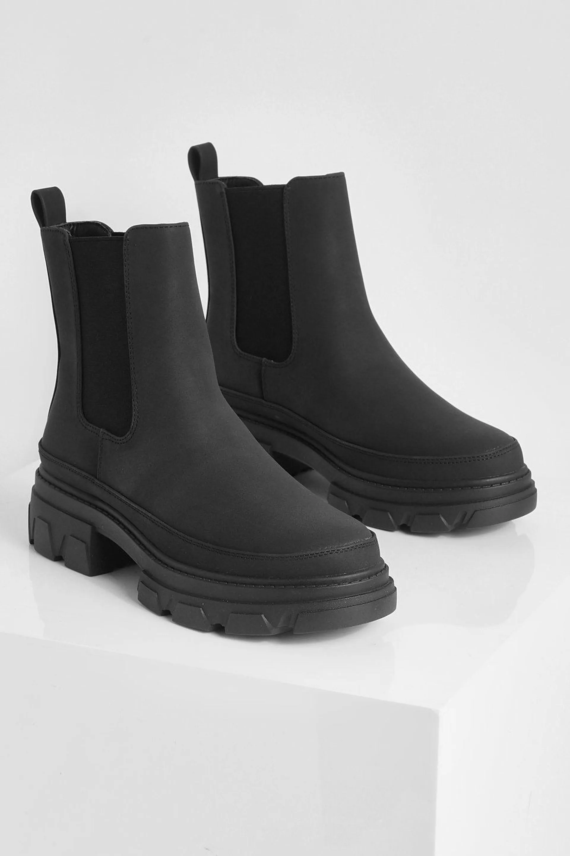 High Ankle Chunky Chelsea Boots