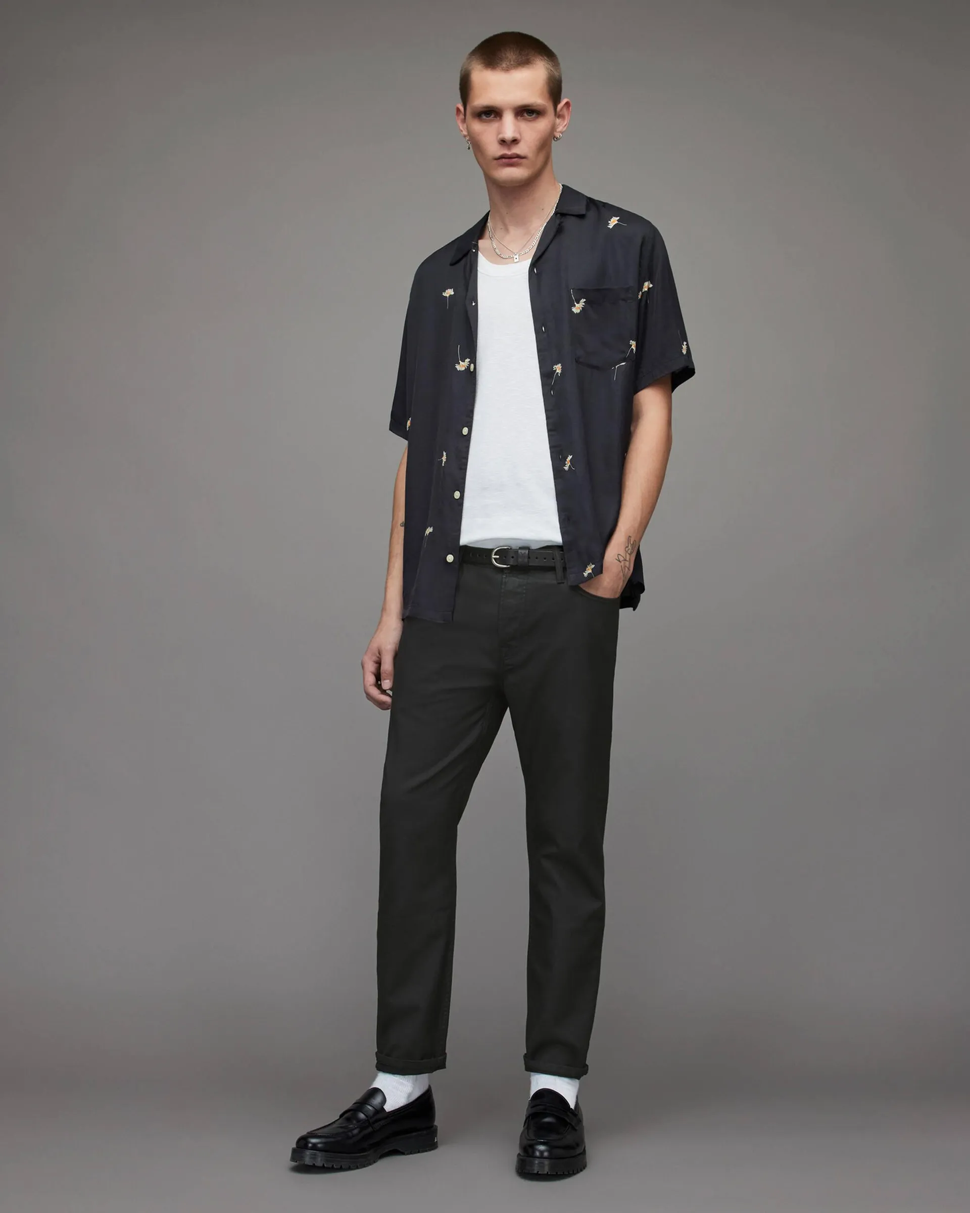 Dean Cropped Slim Coated Jeans