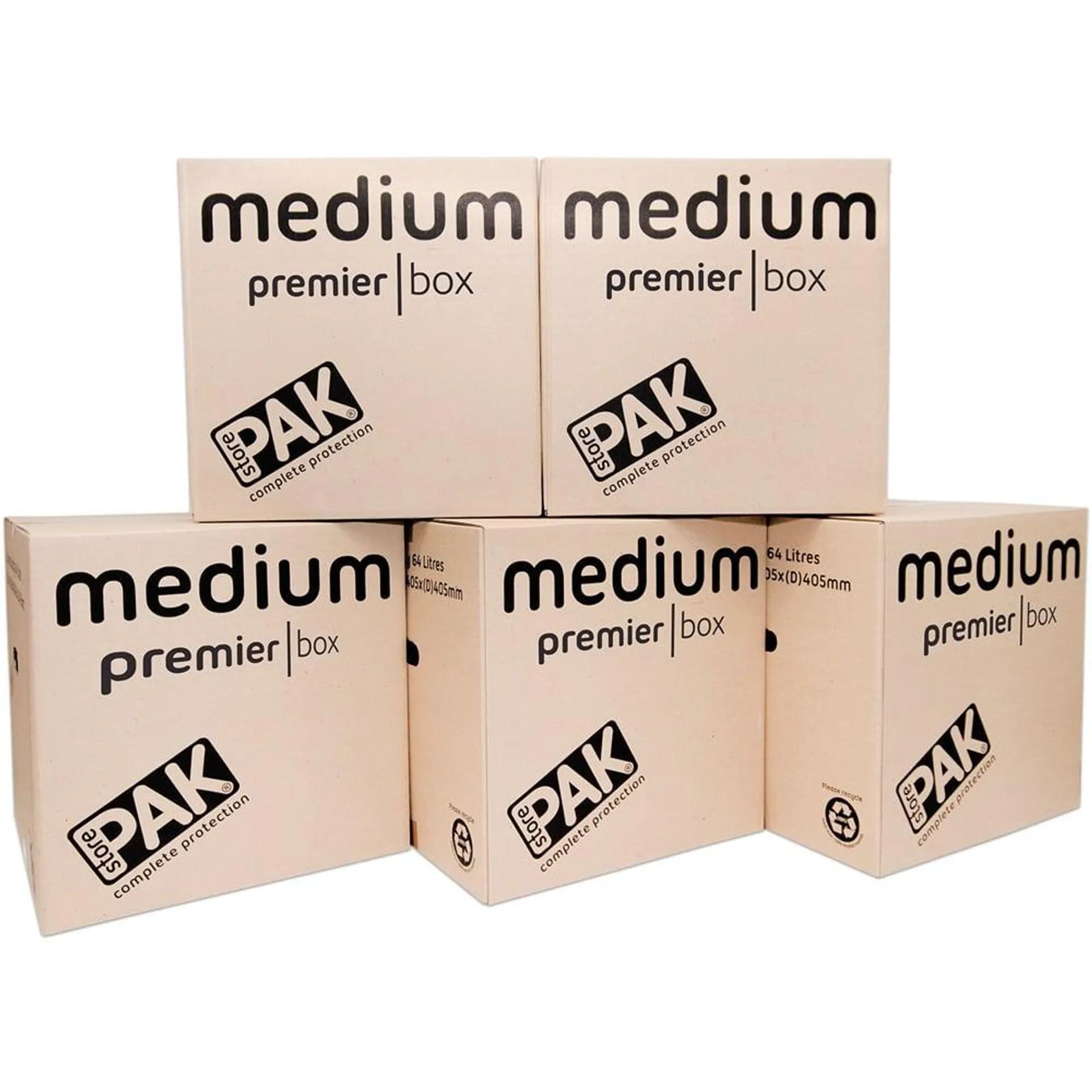 StorePAK Heavy Duty Storage Box Medium 5 Pack