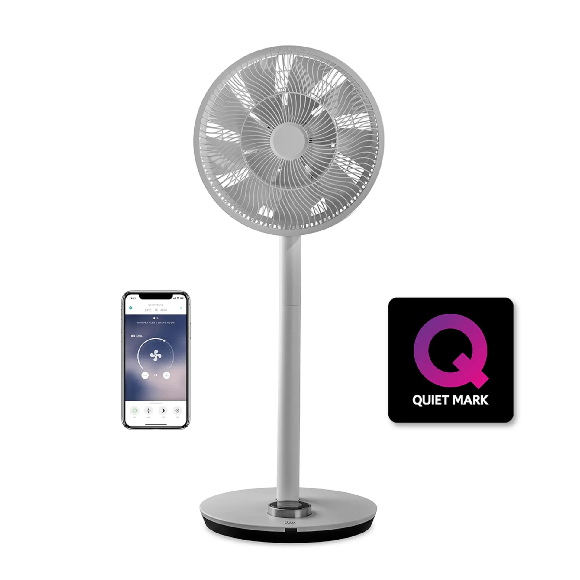 Duux DXCF19UK Flex 13dB 26 Speed Fan - Grey