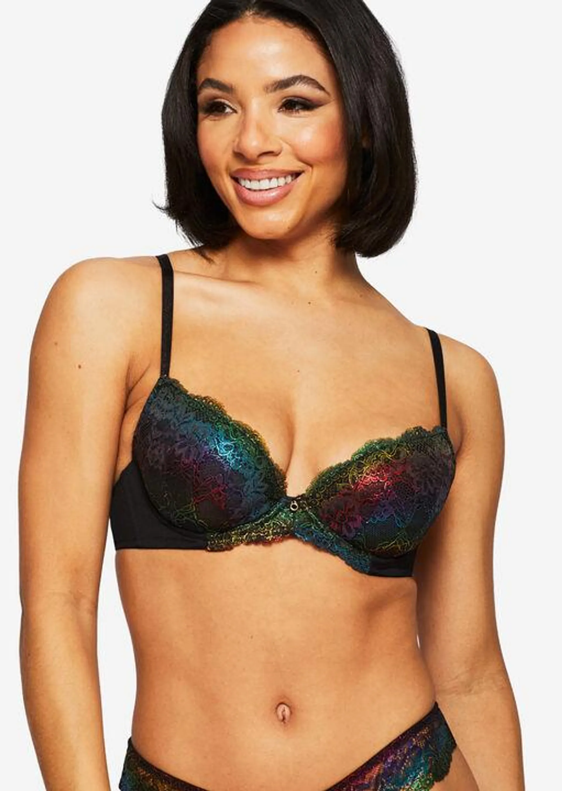 Sexy Lace Planet Pride Plunge Bra