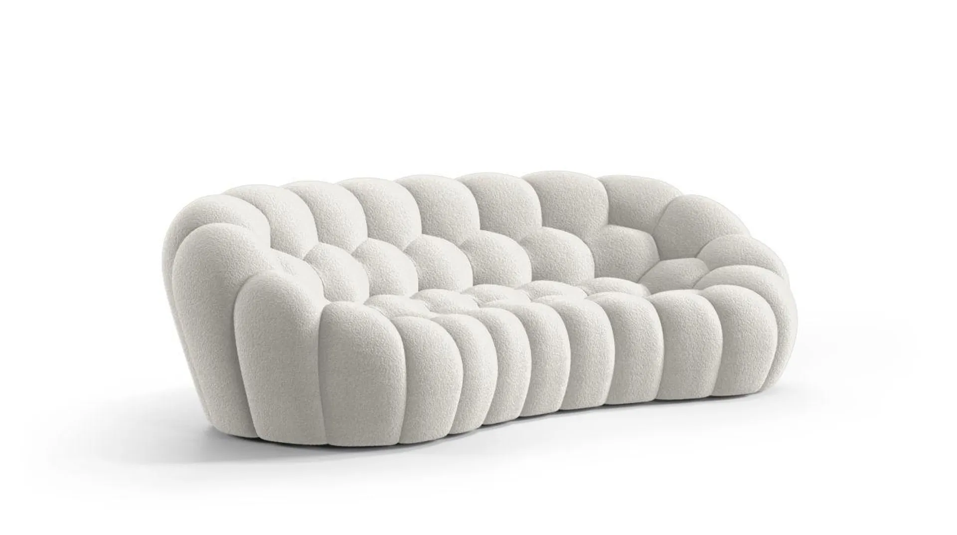 Curved 3/4-seat sofa