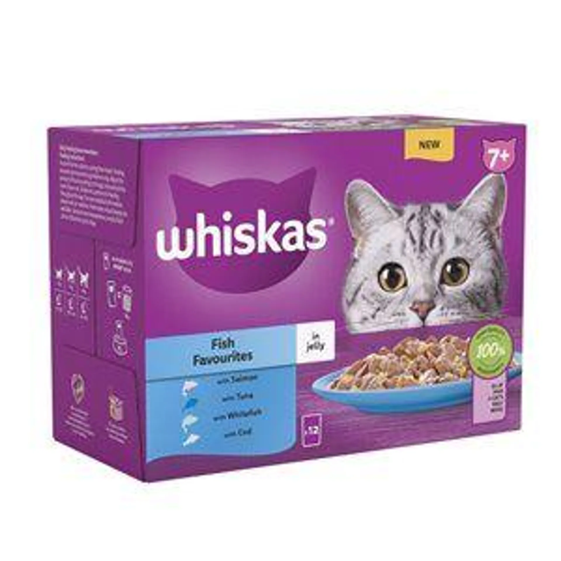 Whiskas 7+ Fish Favourites In Jelly Multipack