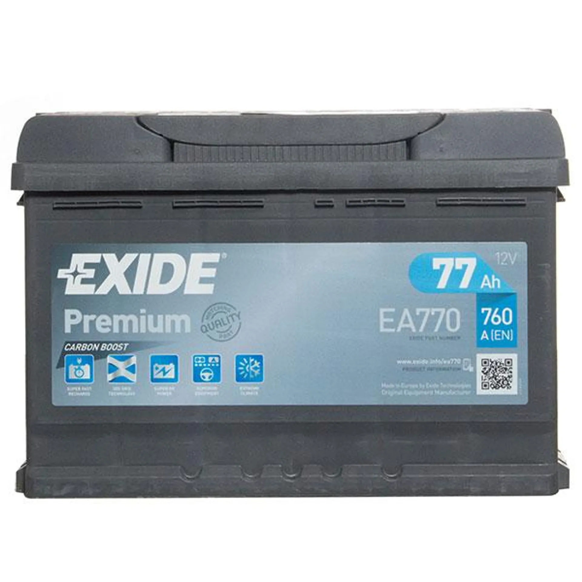 Exide 096 Car Battery (77Ah) - 5 Year Guarantee