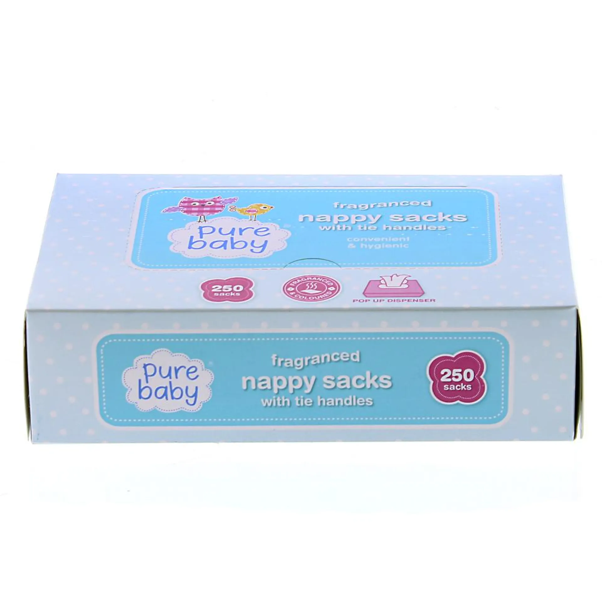 Pure Baby: 250 Fragranced Nappy Sacks (Case of 6)