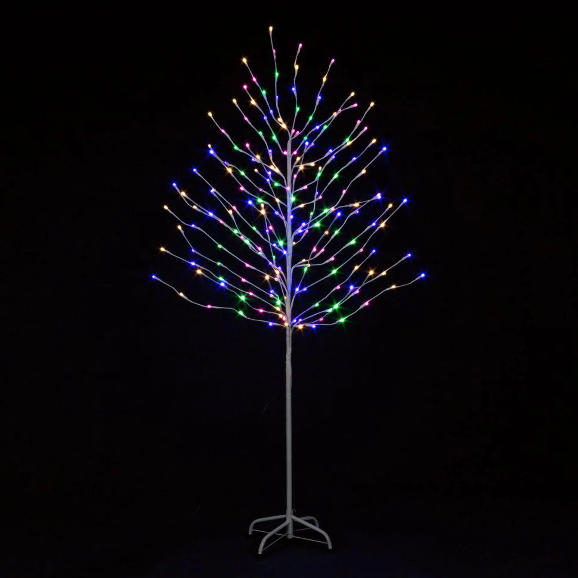 Rainbow Christmas Tree with Pink, Warm white, Blue & Green LEDs