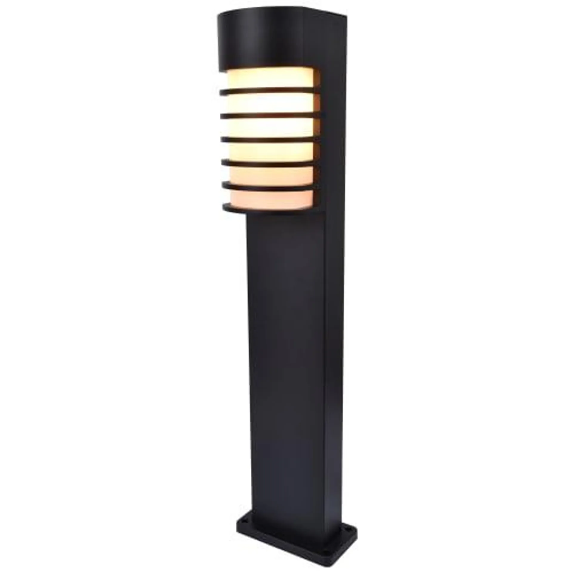 Lutec IP54 Fulton E27 Bollard Light - Black