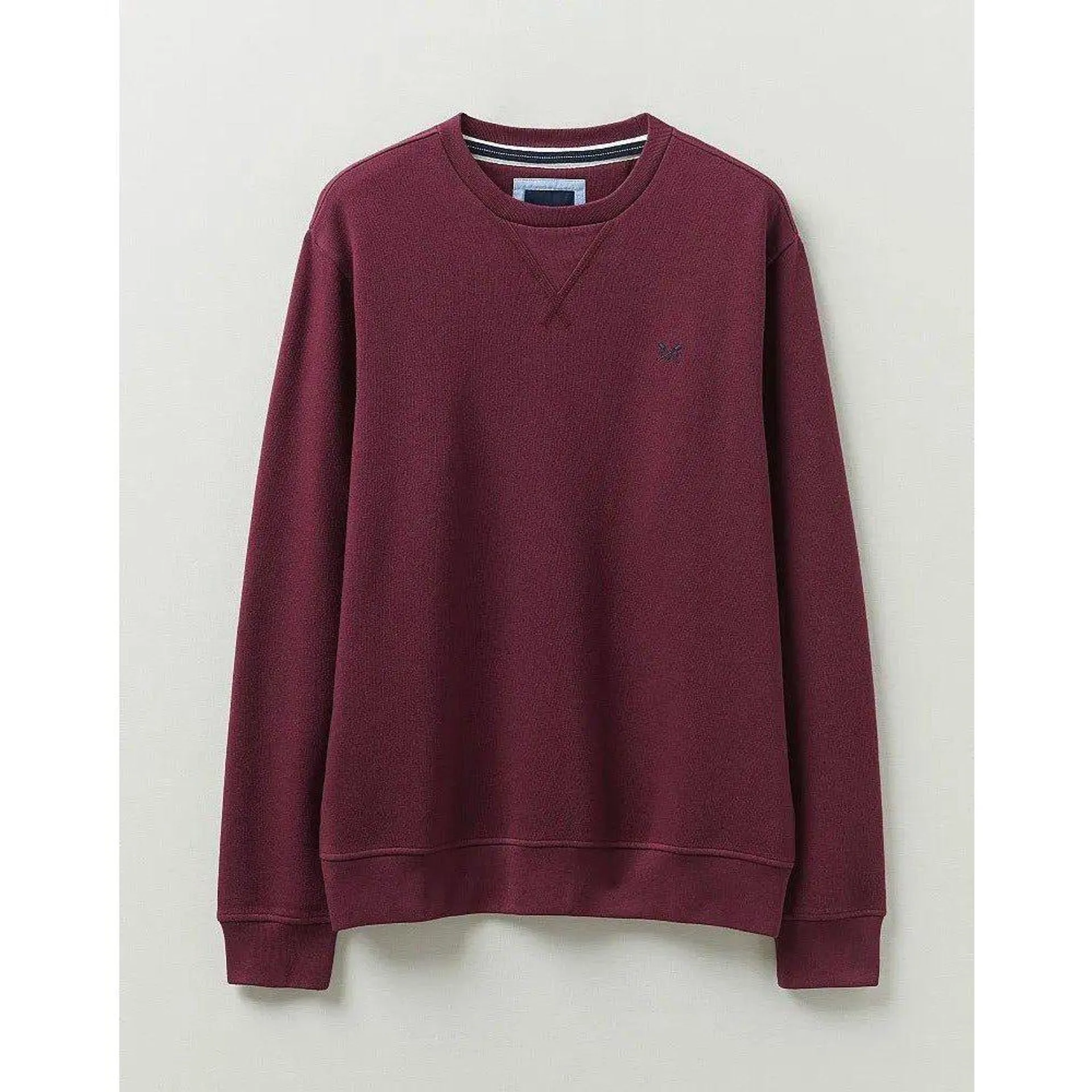 Crew Clothing Baddesley Crew Neck Sweatshirt - Sweet Red - S