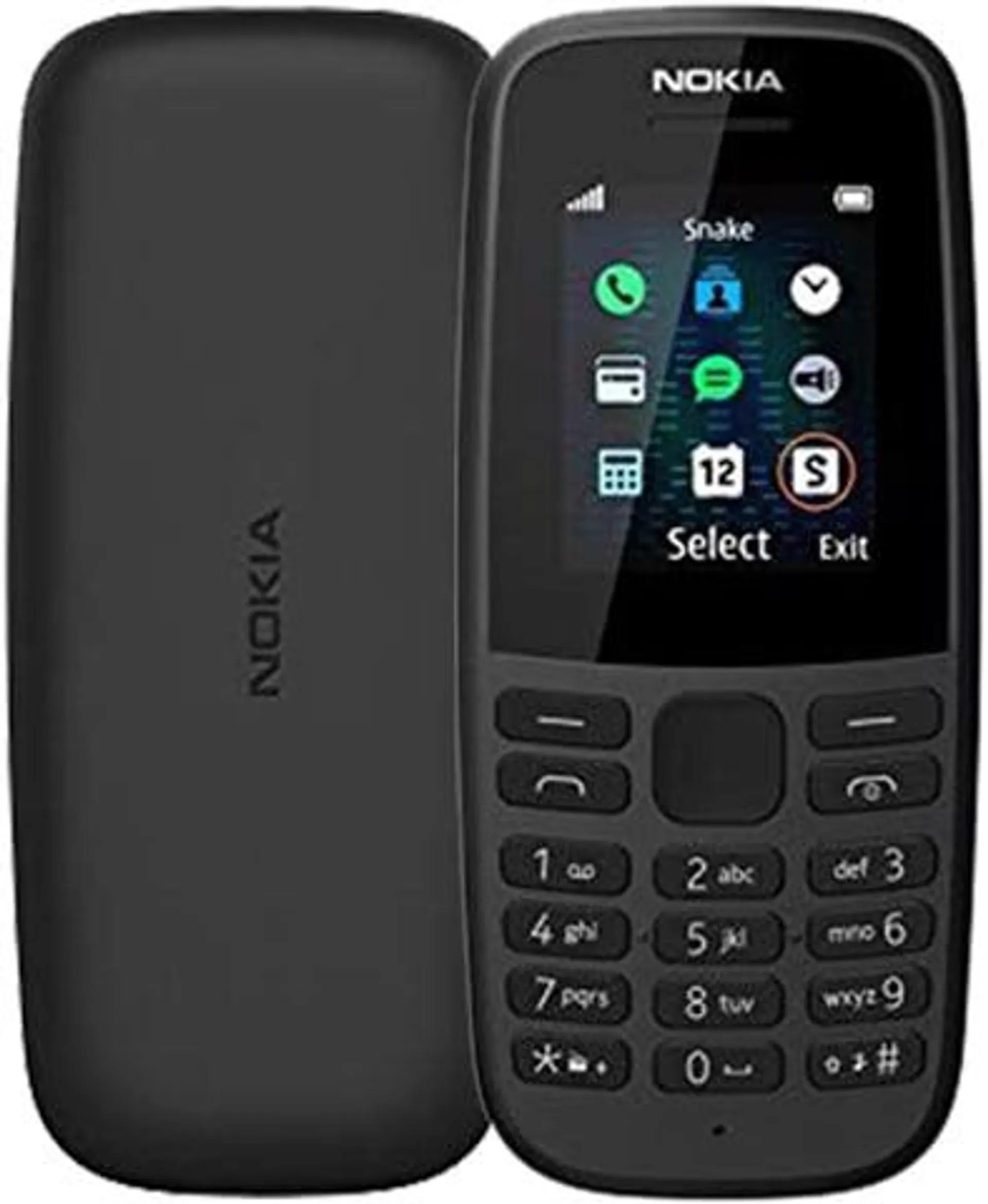 Nokia 105 (2019) Black, Unlocked B