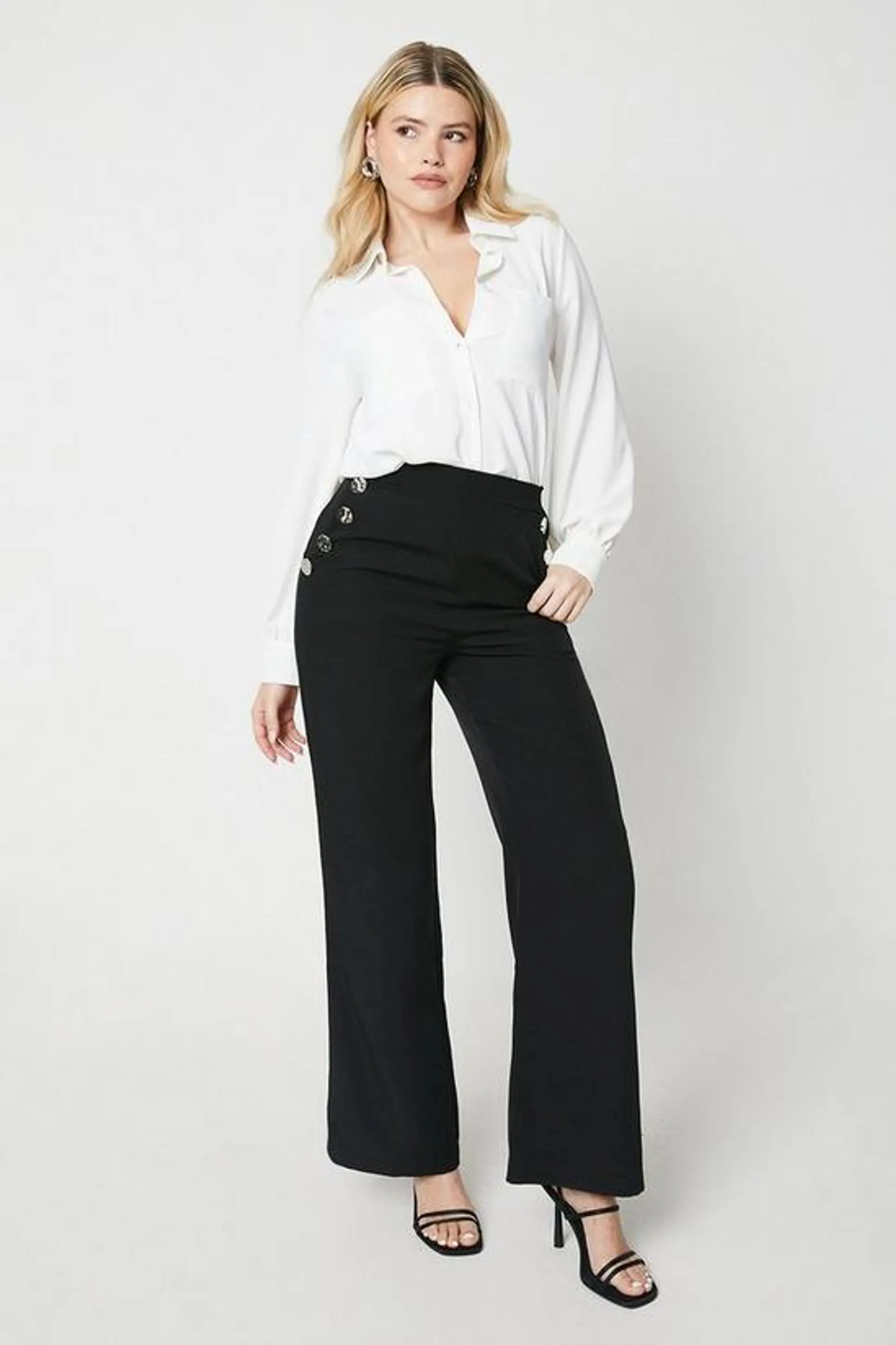 Military Wide Leg Trouser