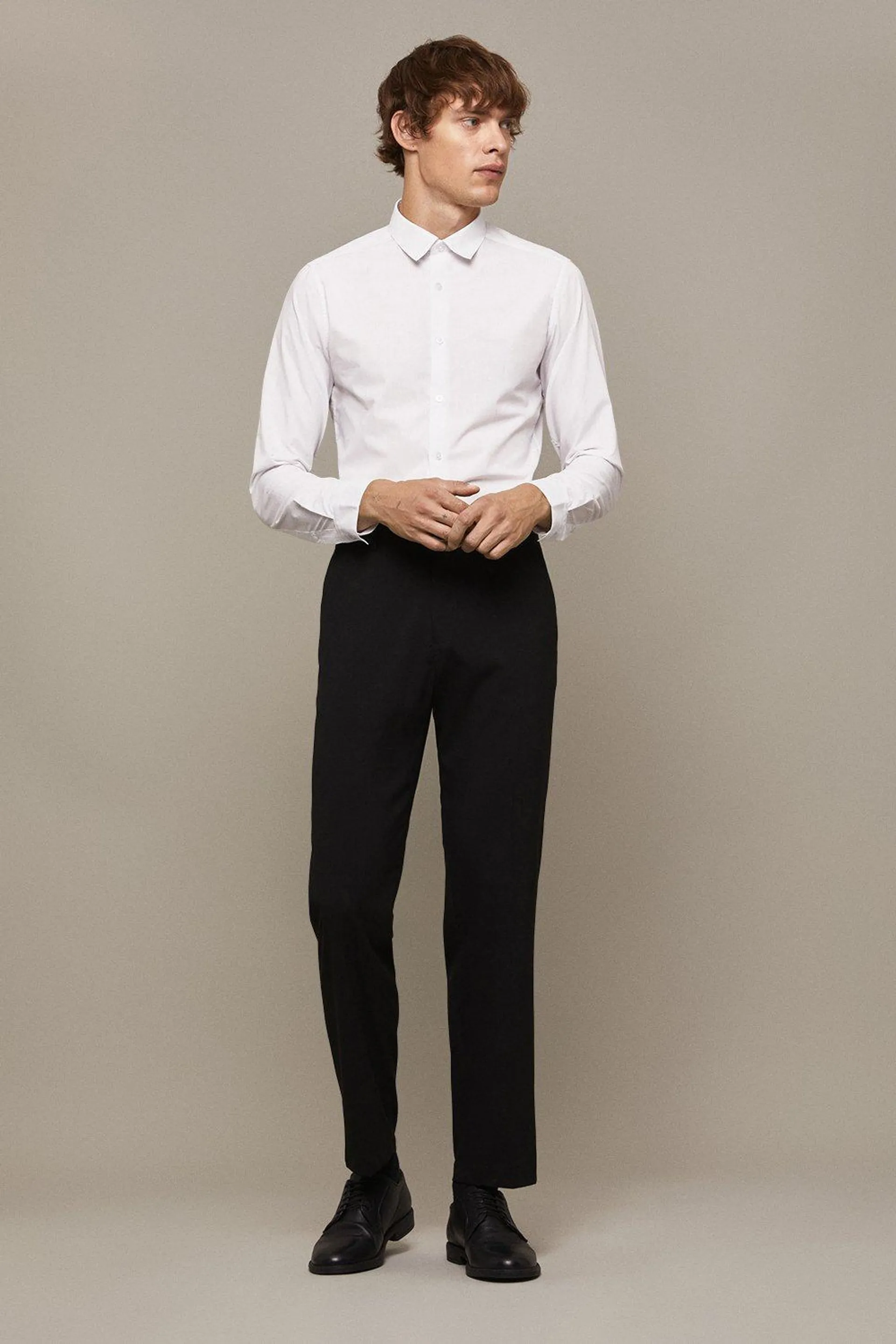Tailored Black Smart Trousers