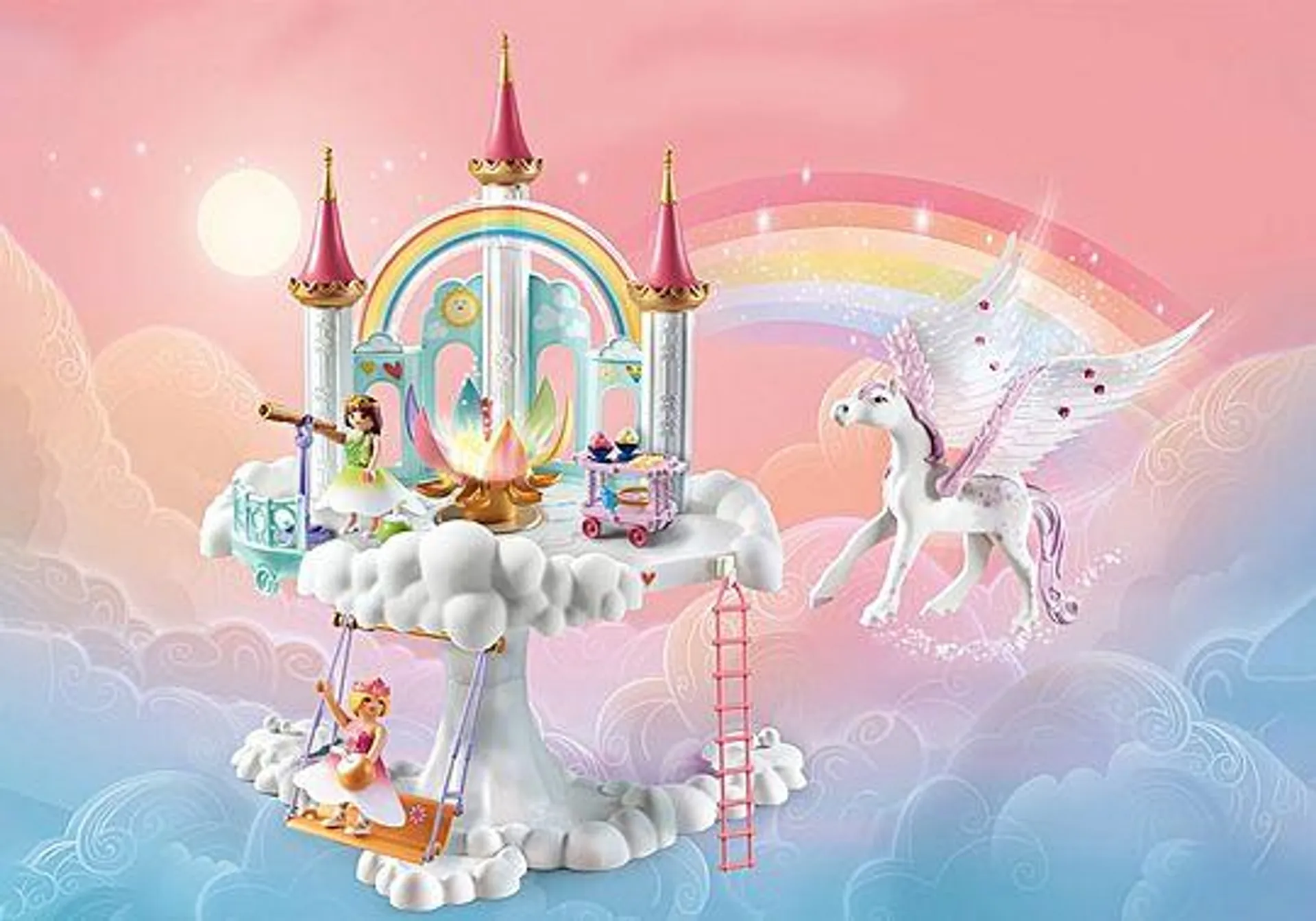 Rainbow Castle in the Clouds