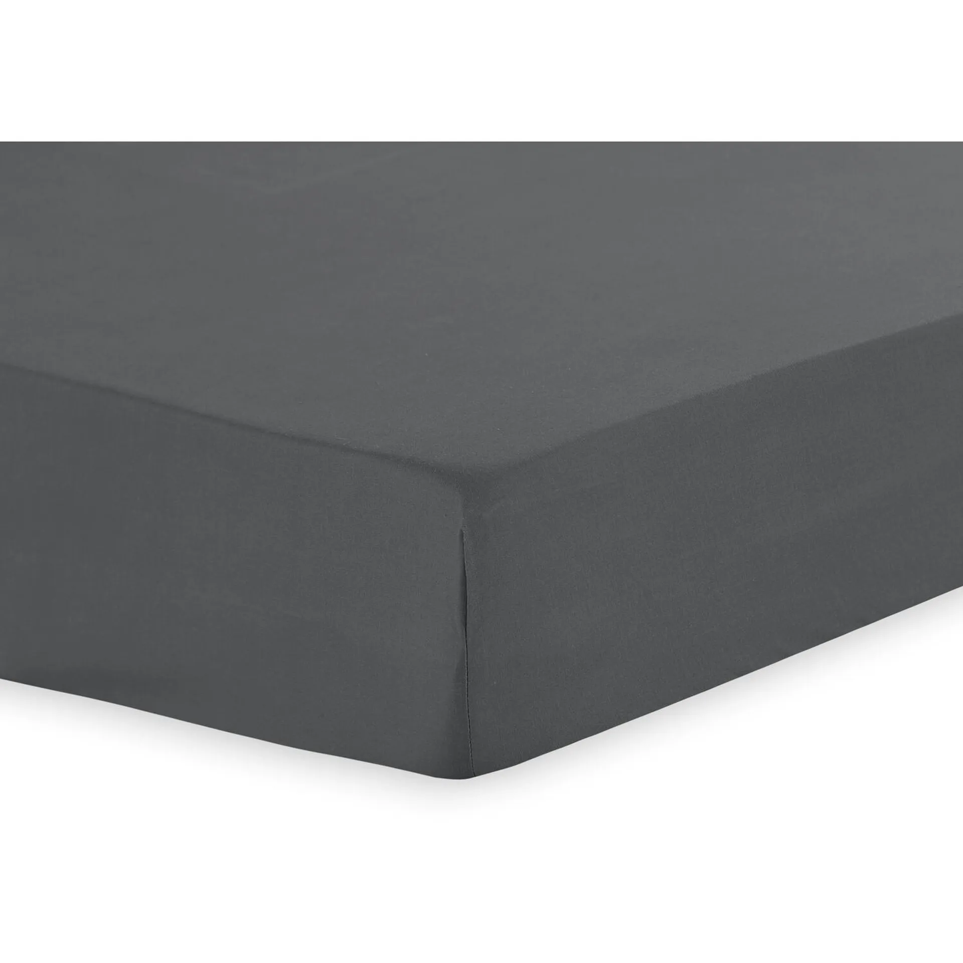 My Home Polycotton Fitted Sheet - Charcoal / King