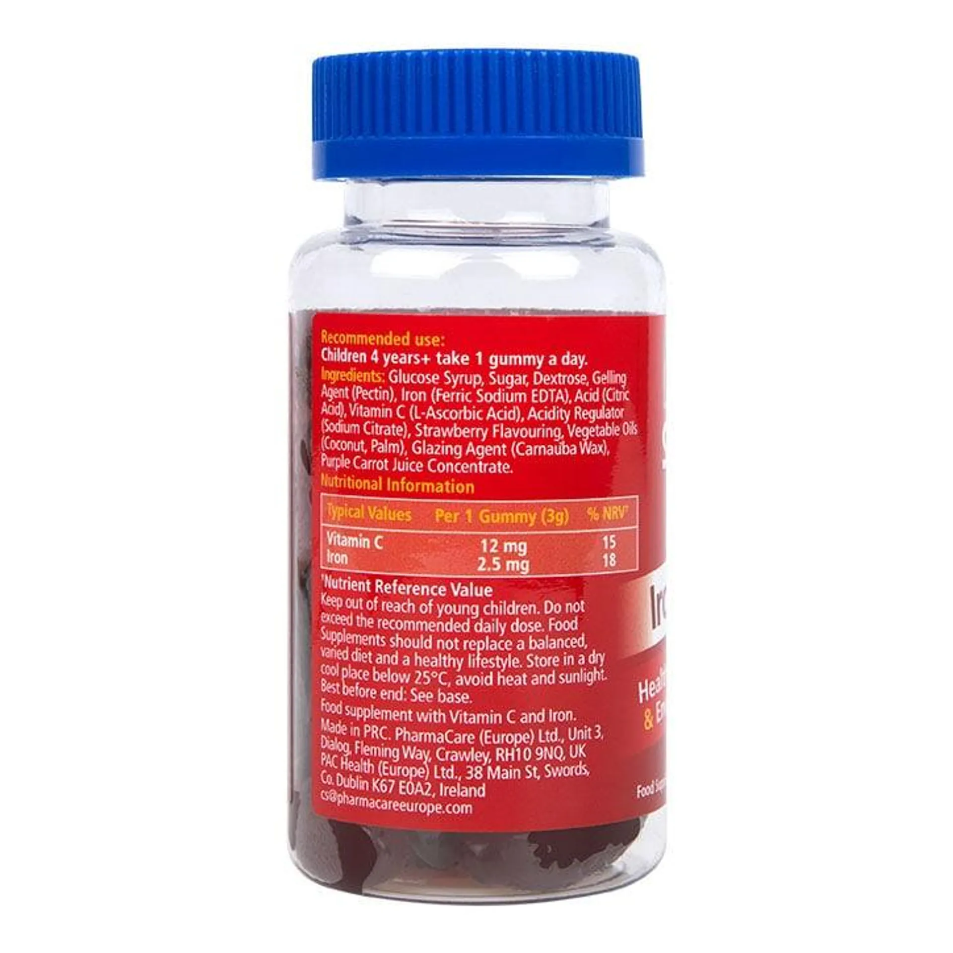 SmartKids Iron with Vitamin C 30 Strawberry Flavour Gummies