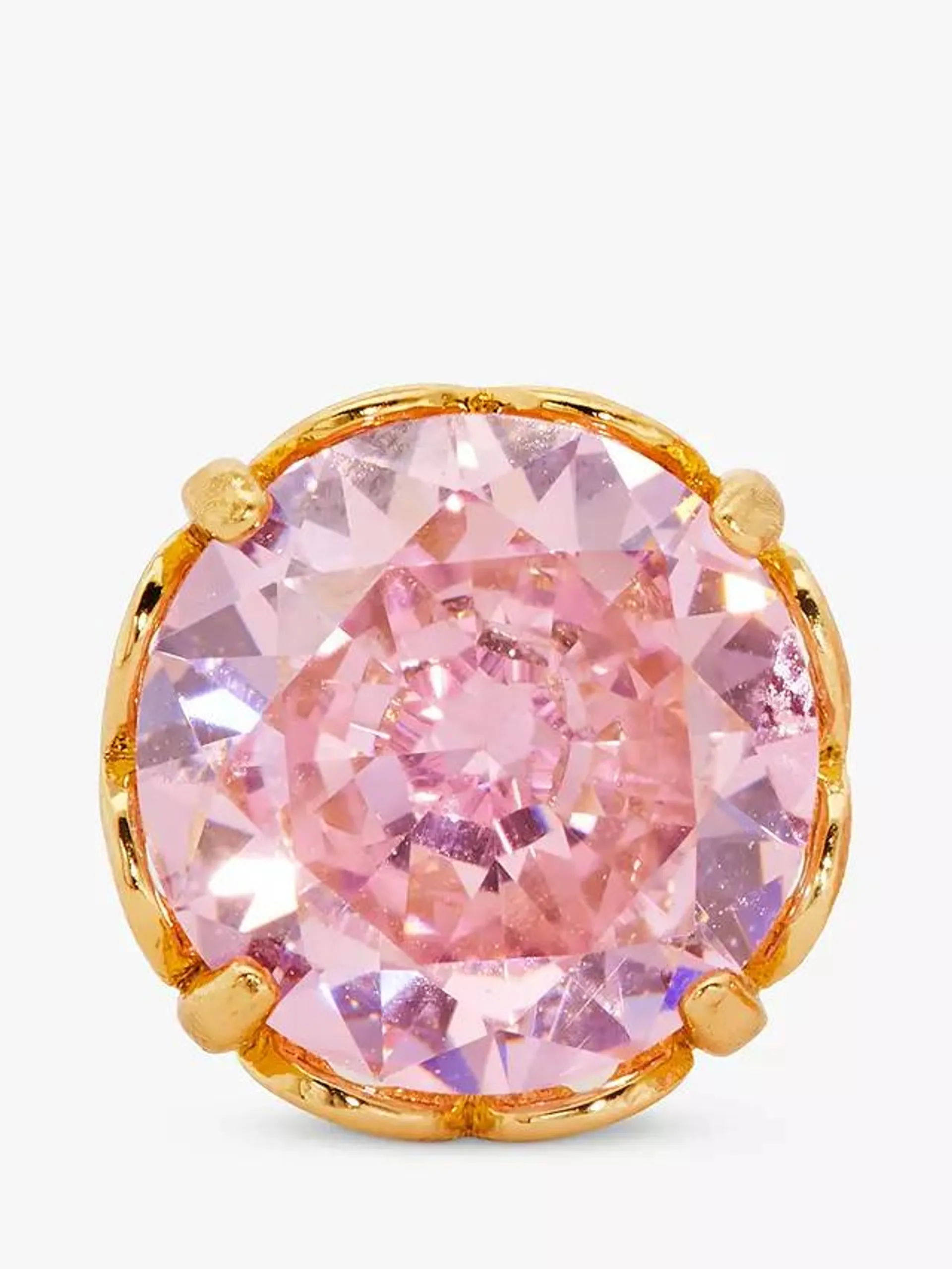 kate spade new york Cubic Zirconia Round Stud Earrings, Gold/Pink