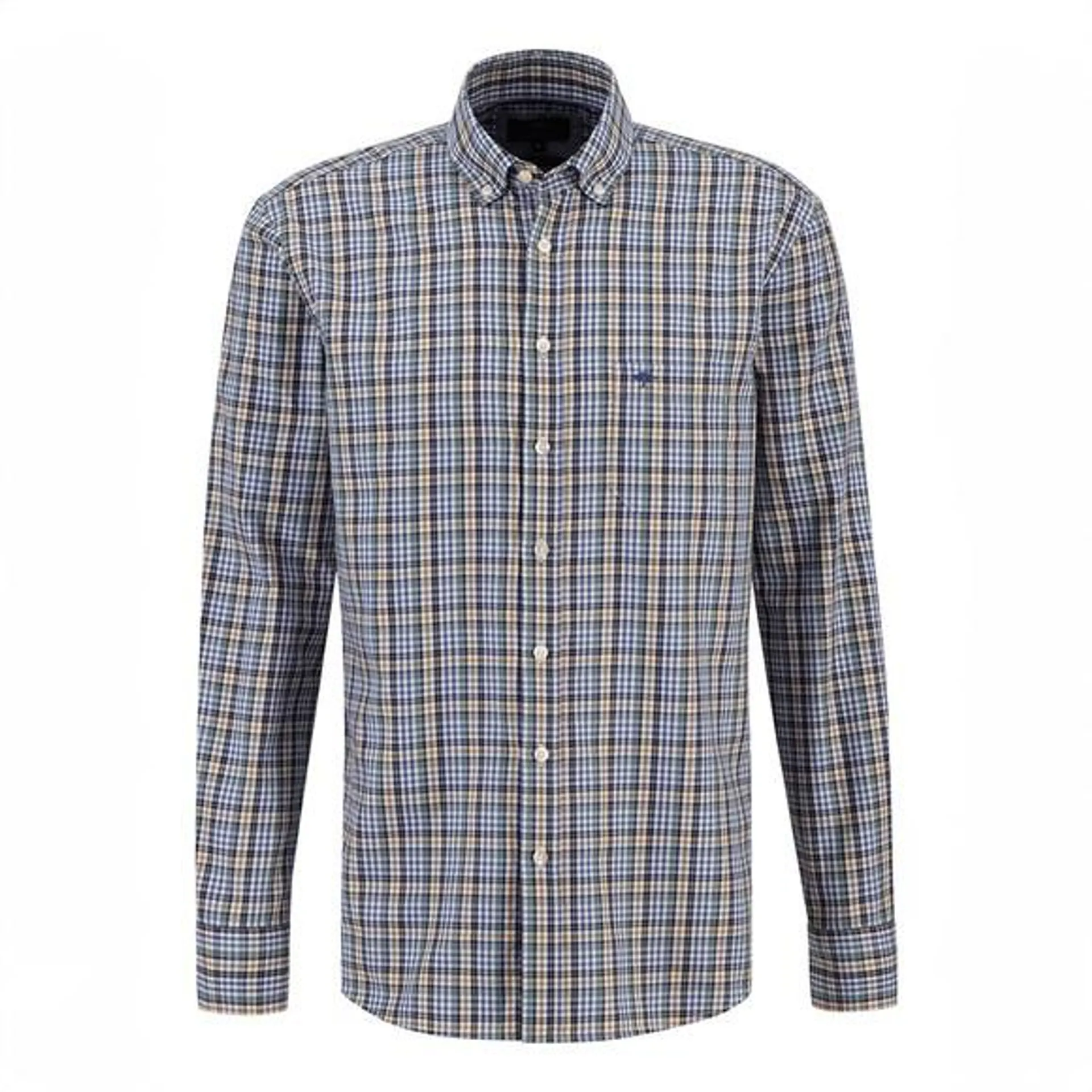 Mens Green Sage Green Check Shirt