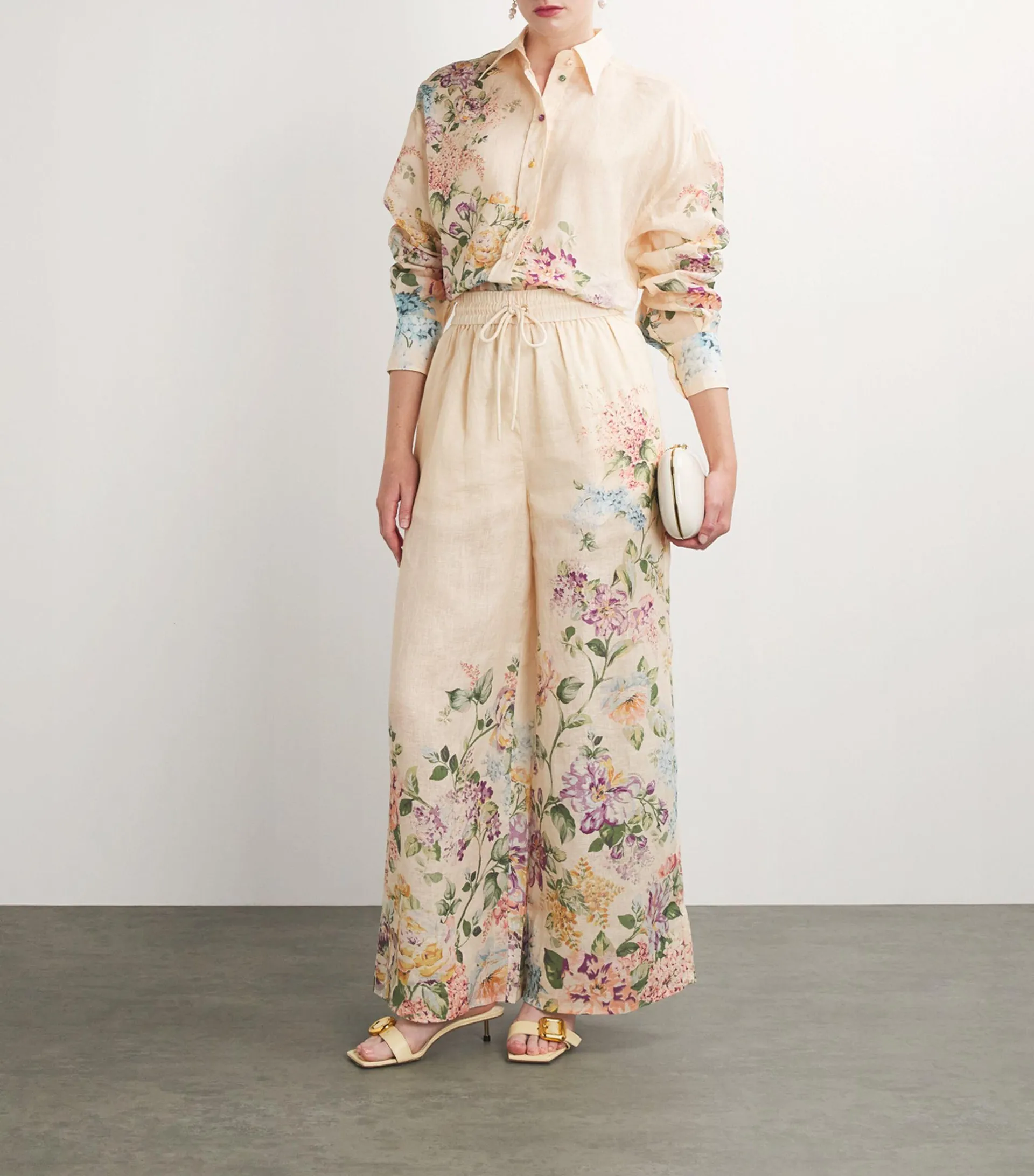 Linen Floral Halliday Relaxed Trousers