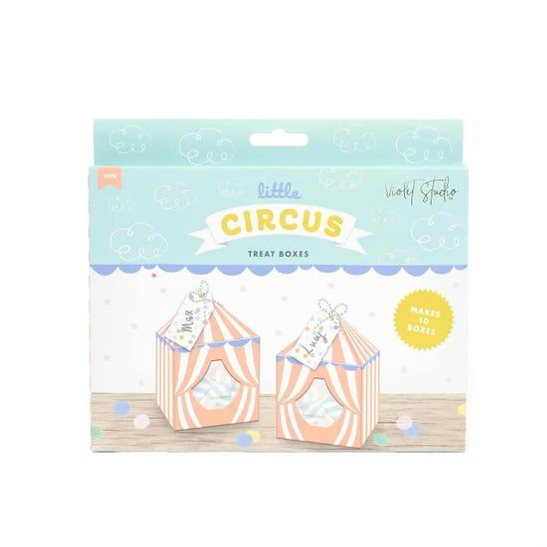 Violet Studio Treat Boxes - Little Circus Pack of 10