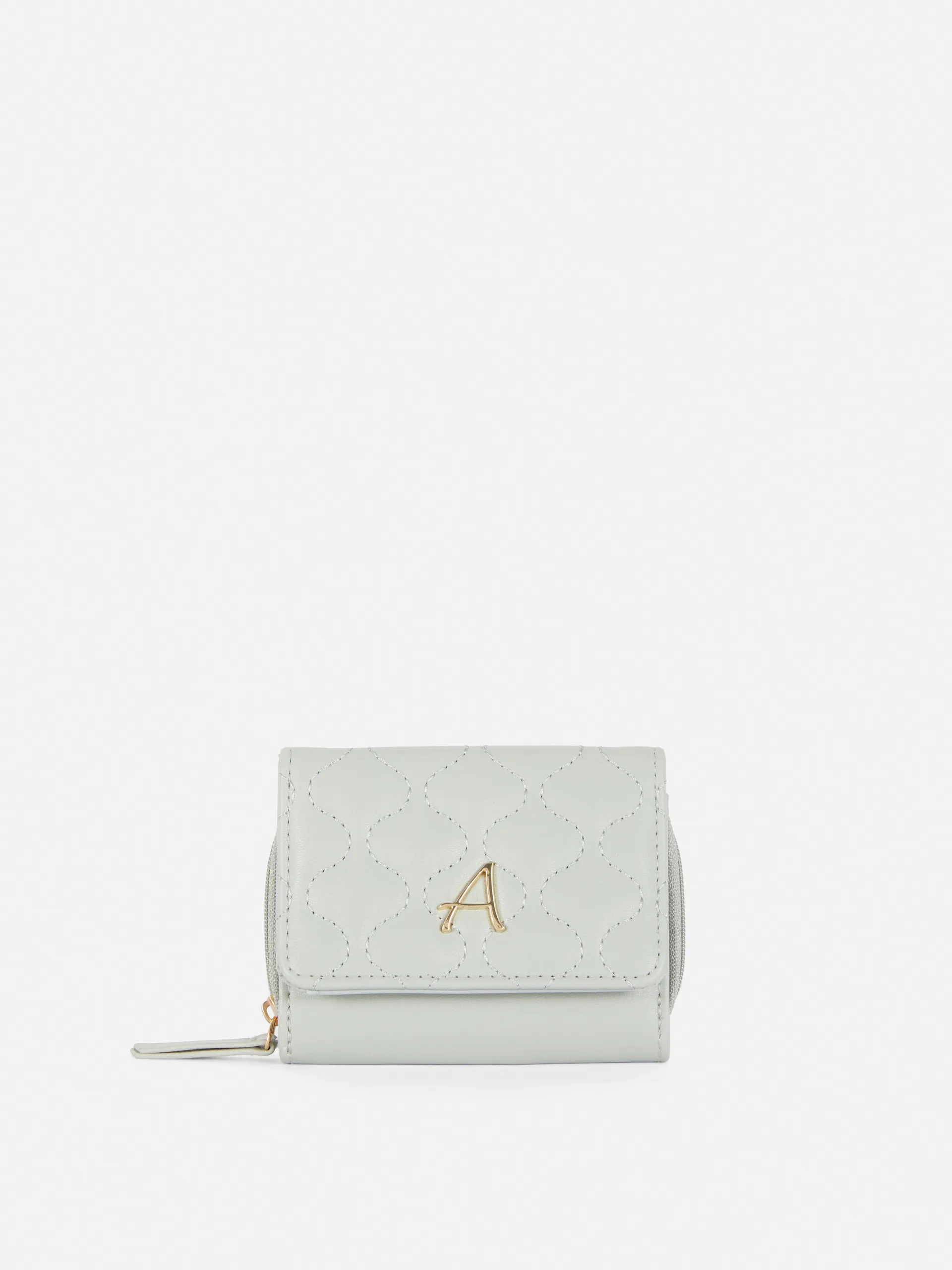 Faux Leather Initial Quilted Purse