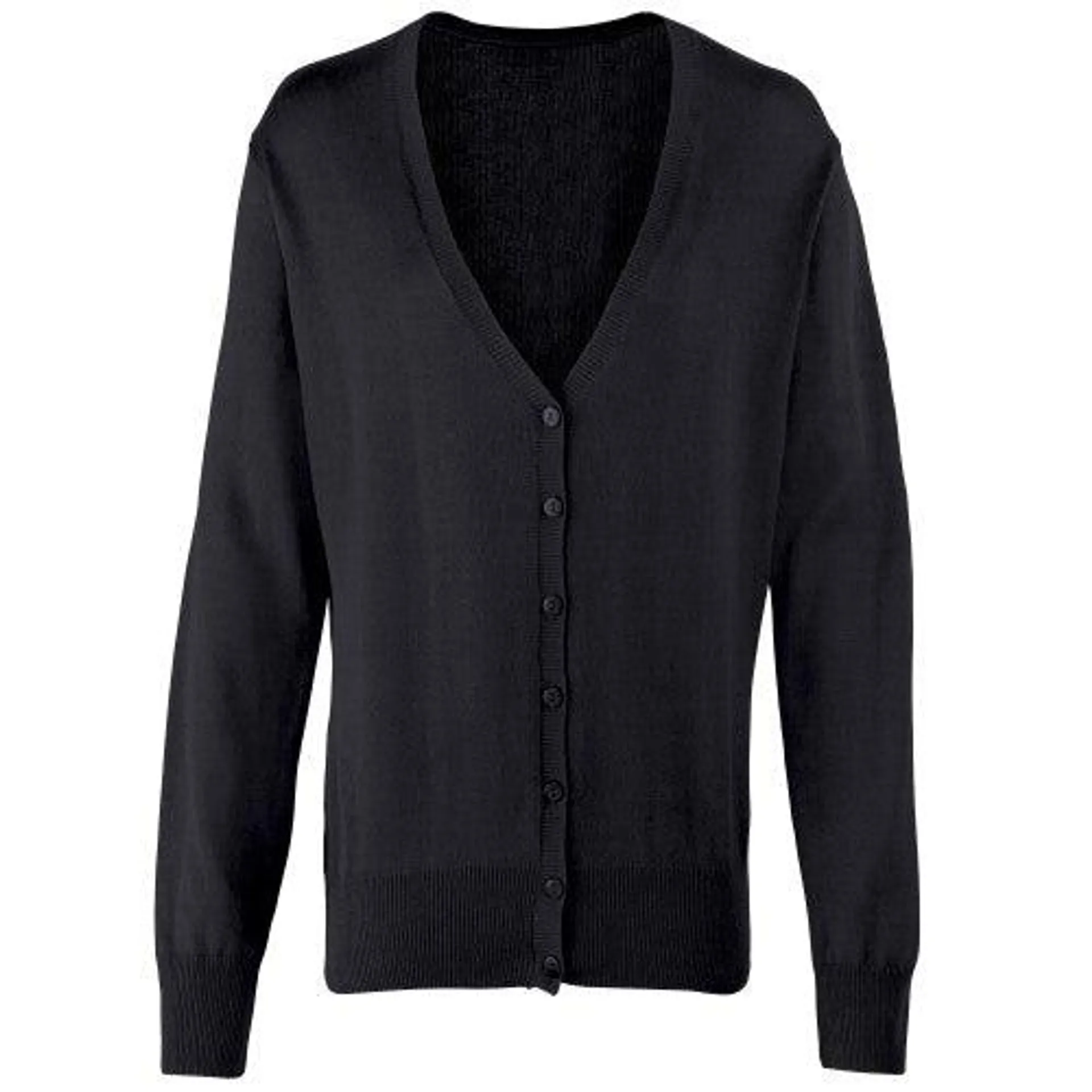 Premier Womens/Ladies Button Through Long Sleeve V-neck Knitted Cardigan