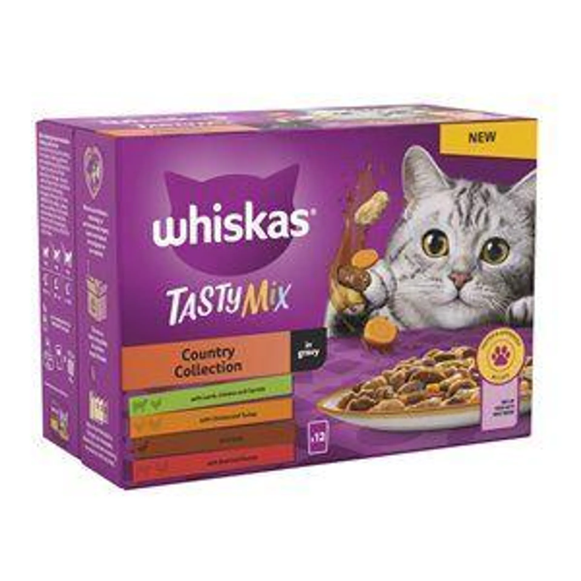 Whiskas 1+ Tasty Mix Country Collection in Gravy Multipack