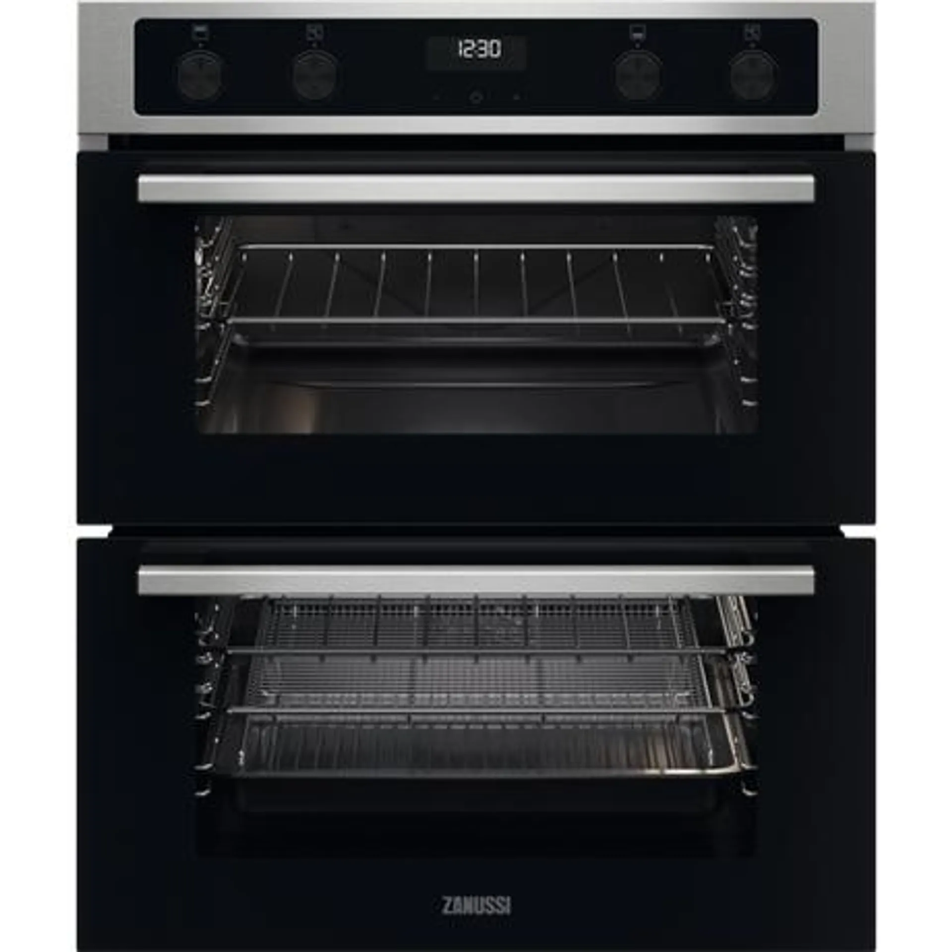 Zanussi ZPCNA4X1 59.4cm Built In Electric Double Oven - Stainless