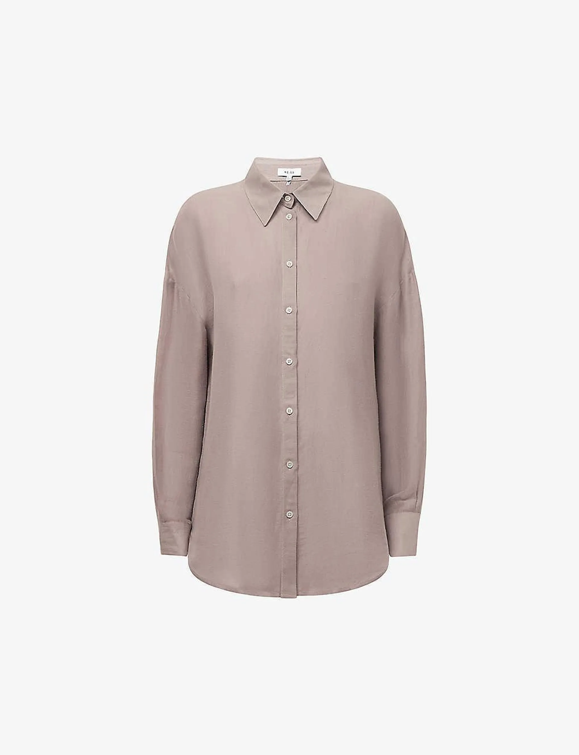 Ellis long-sleeved oversized linen-blend shirt