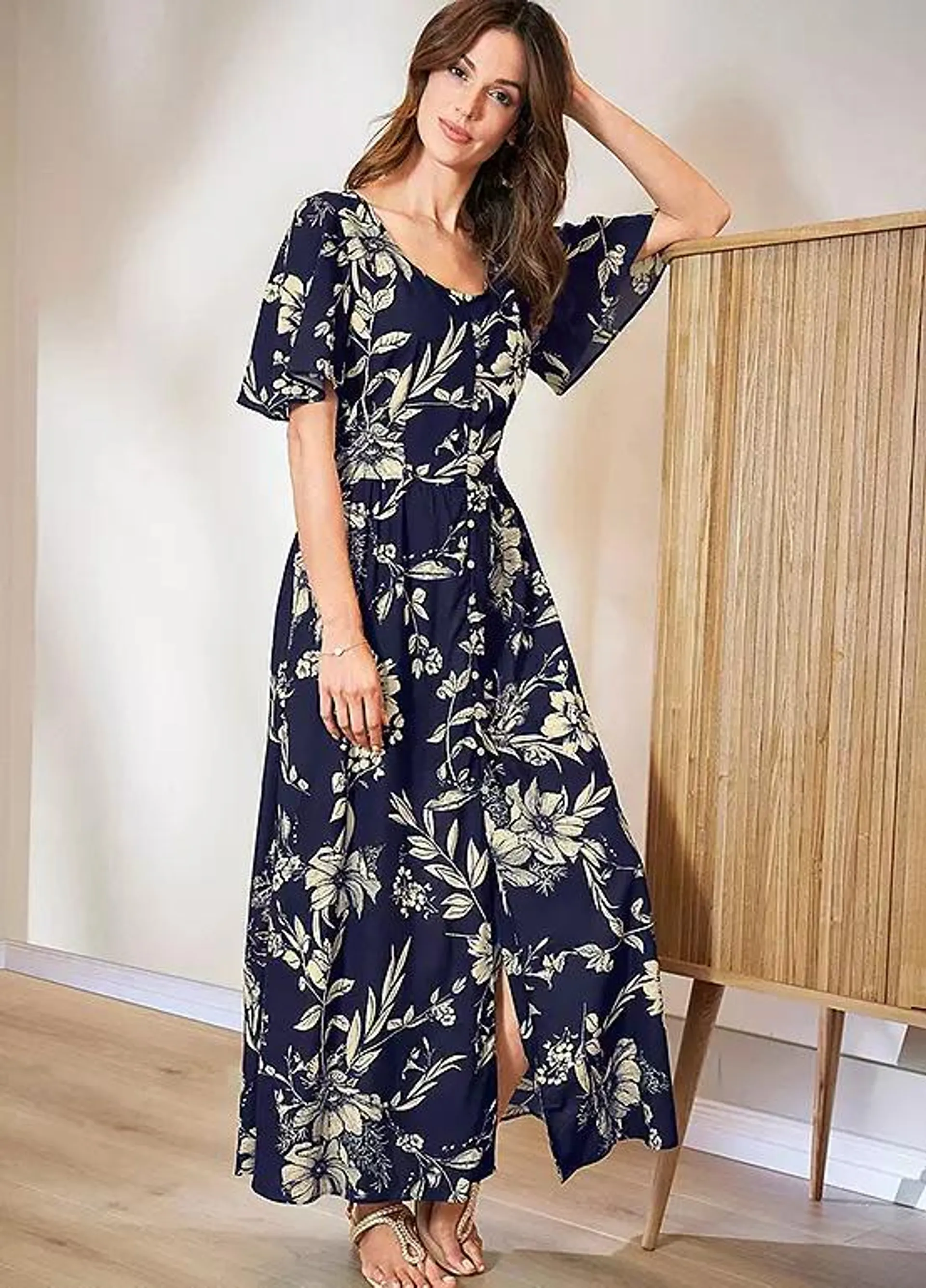 bonprix Floral Maxi Dress