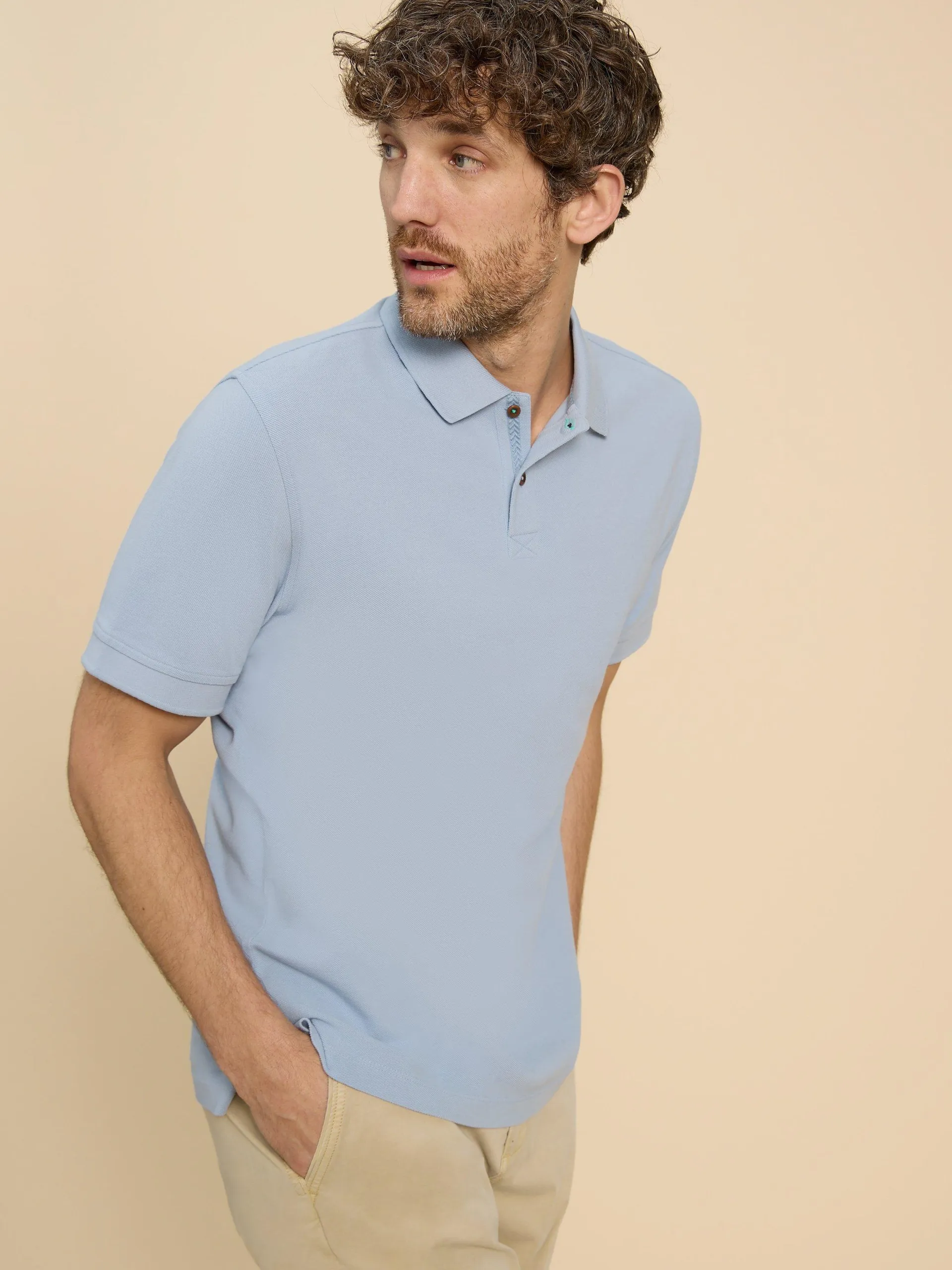 Utility Polo in LIGHT BLUE