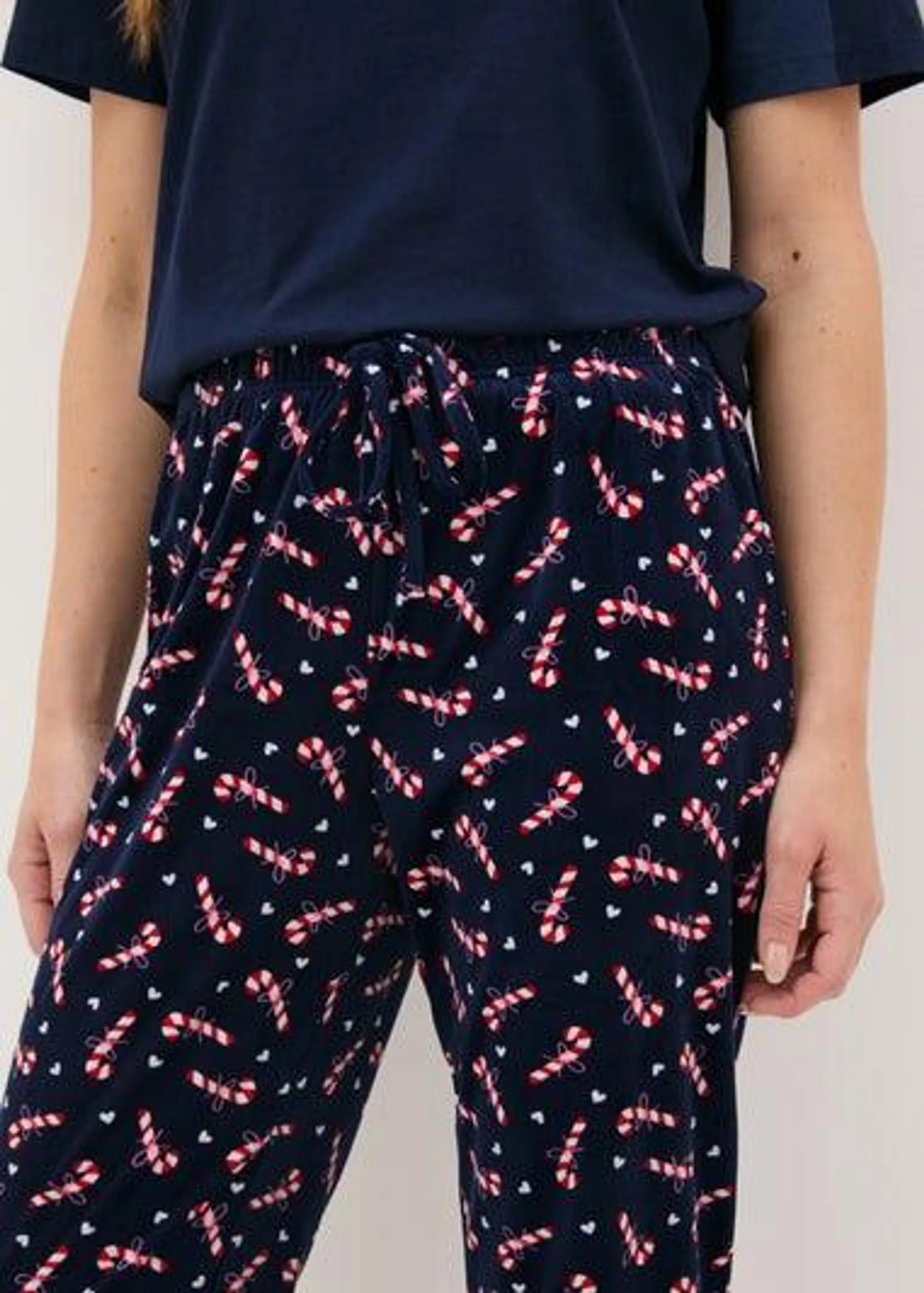 Navy Fleece Pyjama Bottoms