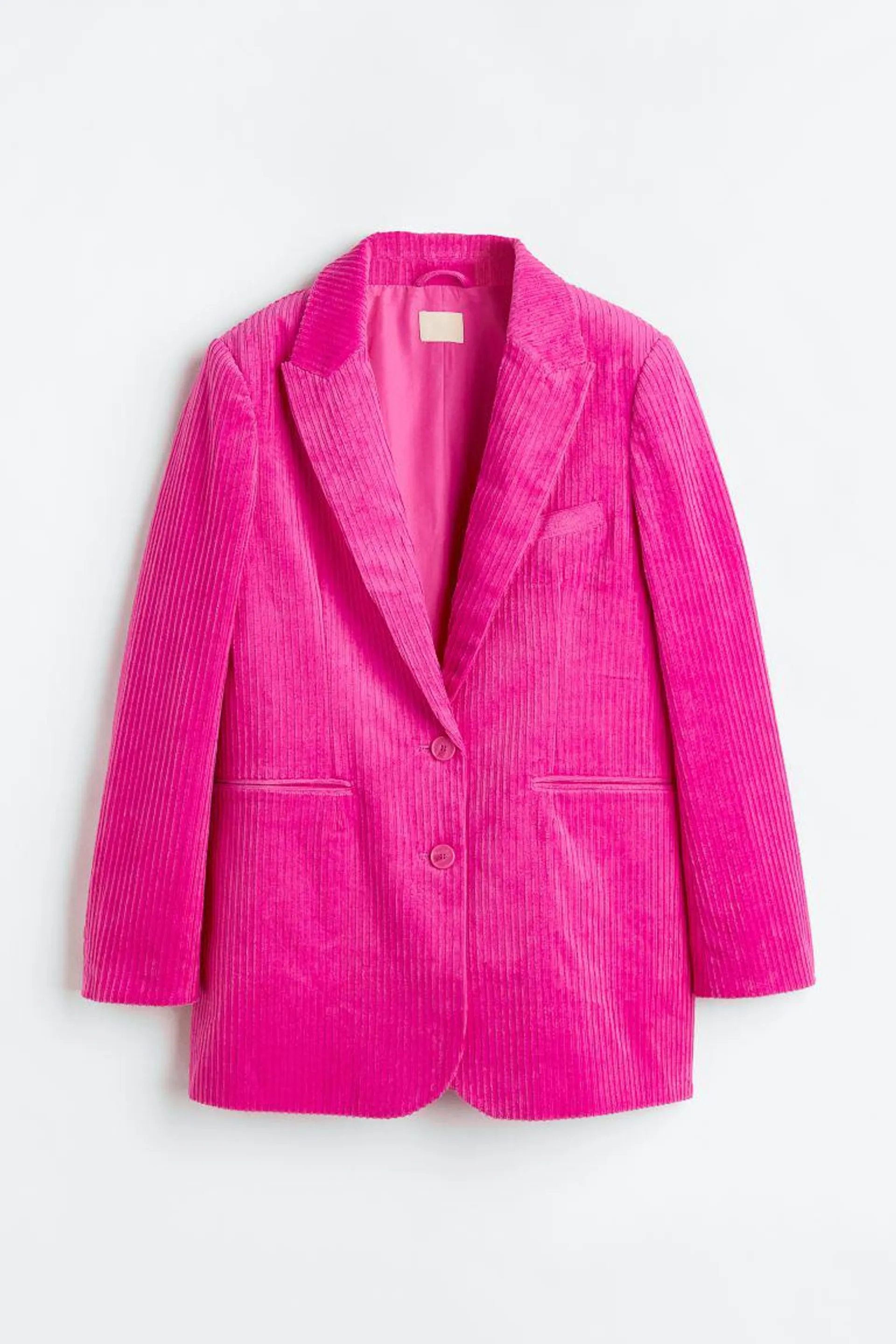 Single-breasted corduroy blazer