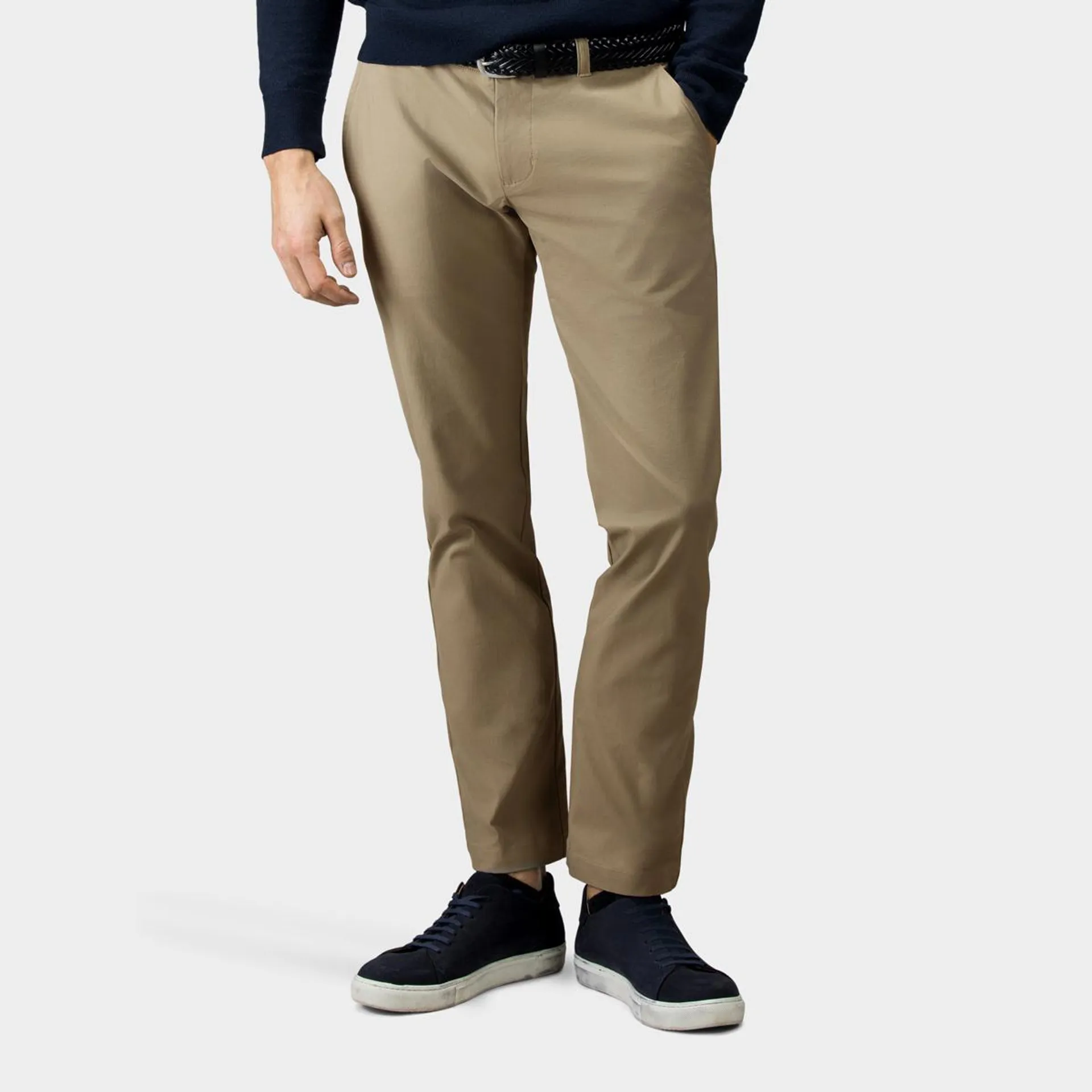 Khaki stretch chinos