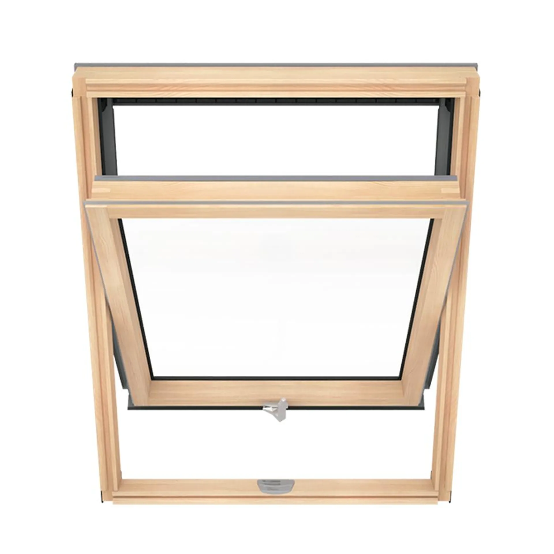 Solstro DPY B900 | Clear Lacquered Wooden window with Slim-type frame and double glazing unit