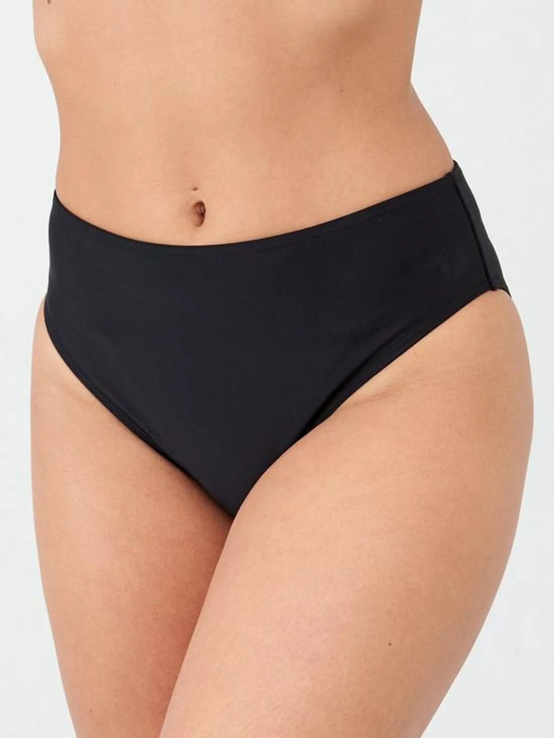 Shape Enhancing Mid Rise Bikini Brief- Black