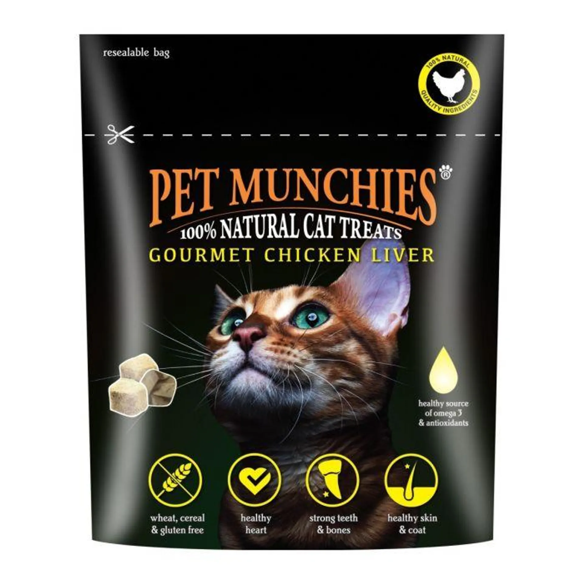 Pet Munchies Cat Gourmet Chicken Liver 10G